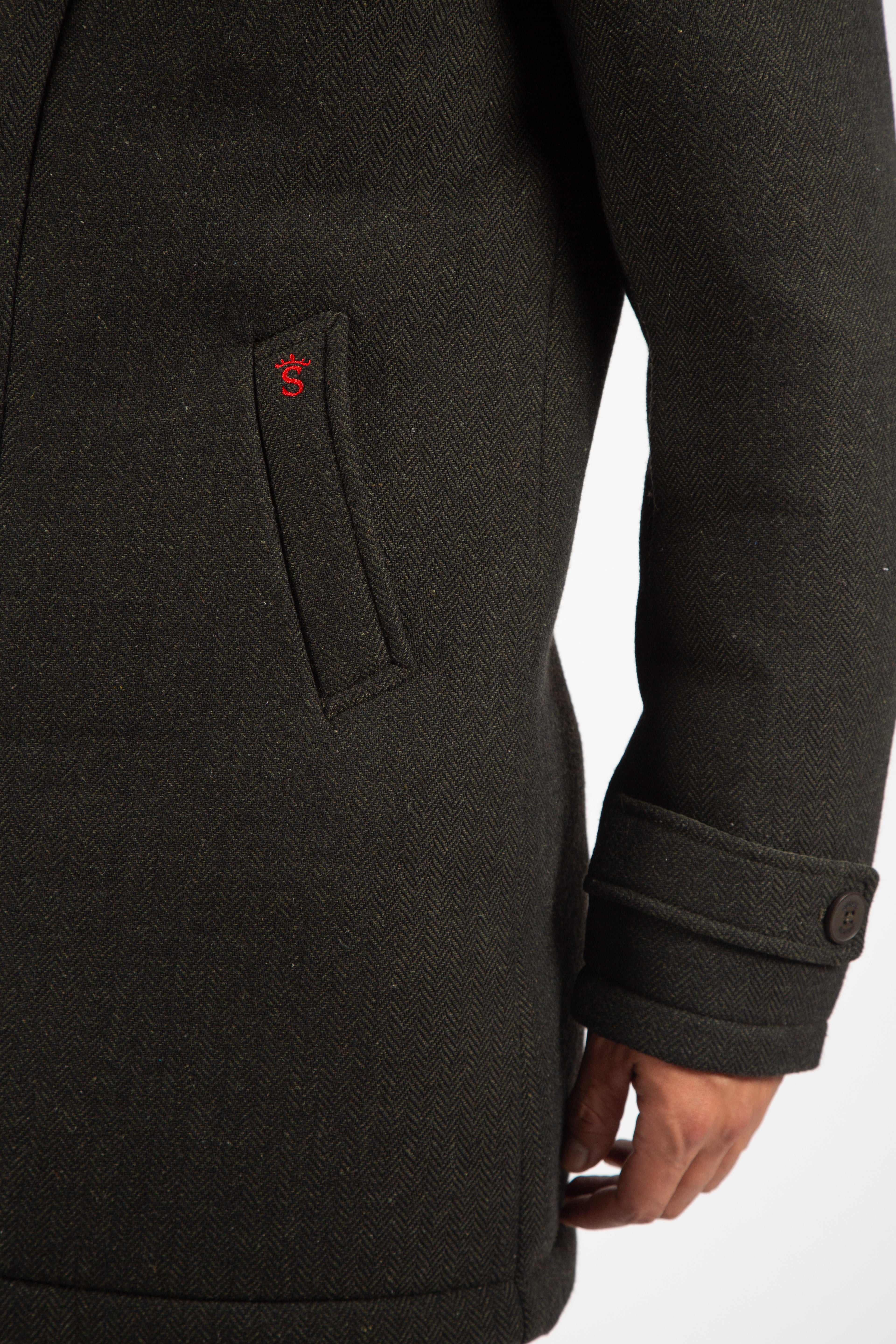 Khaki neoprene jacket