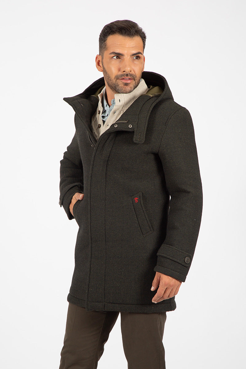 Khaki neoprene jacket