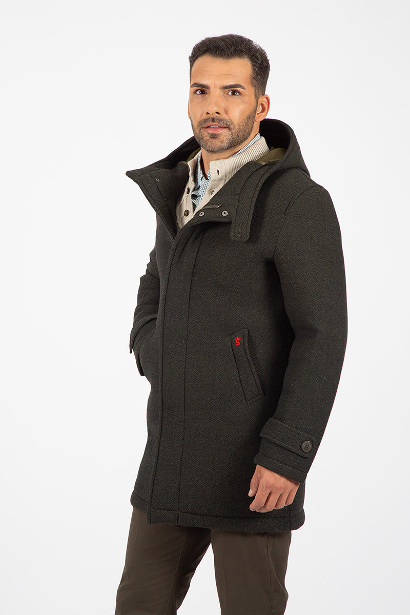 Khaki neoprene jacket