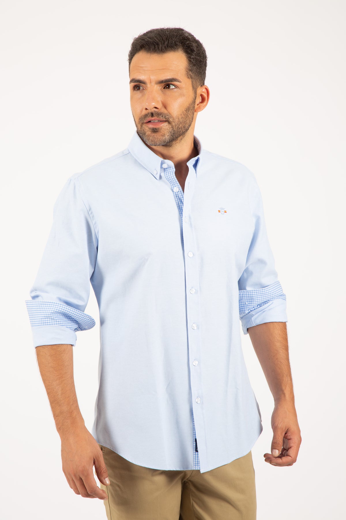 Camisa oxford Celeste