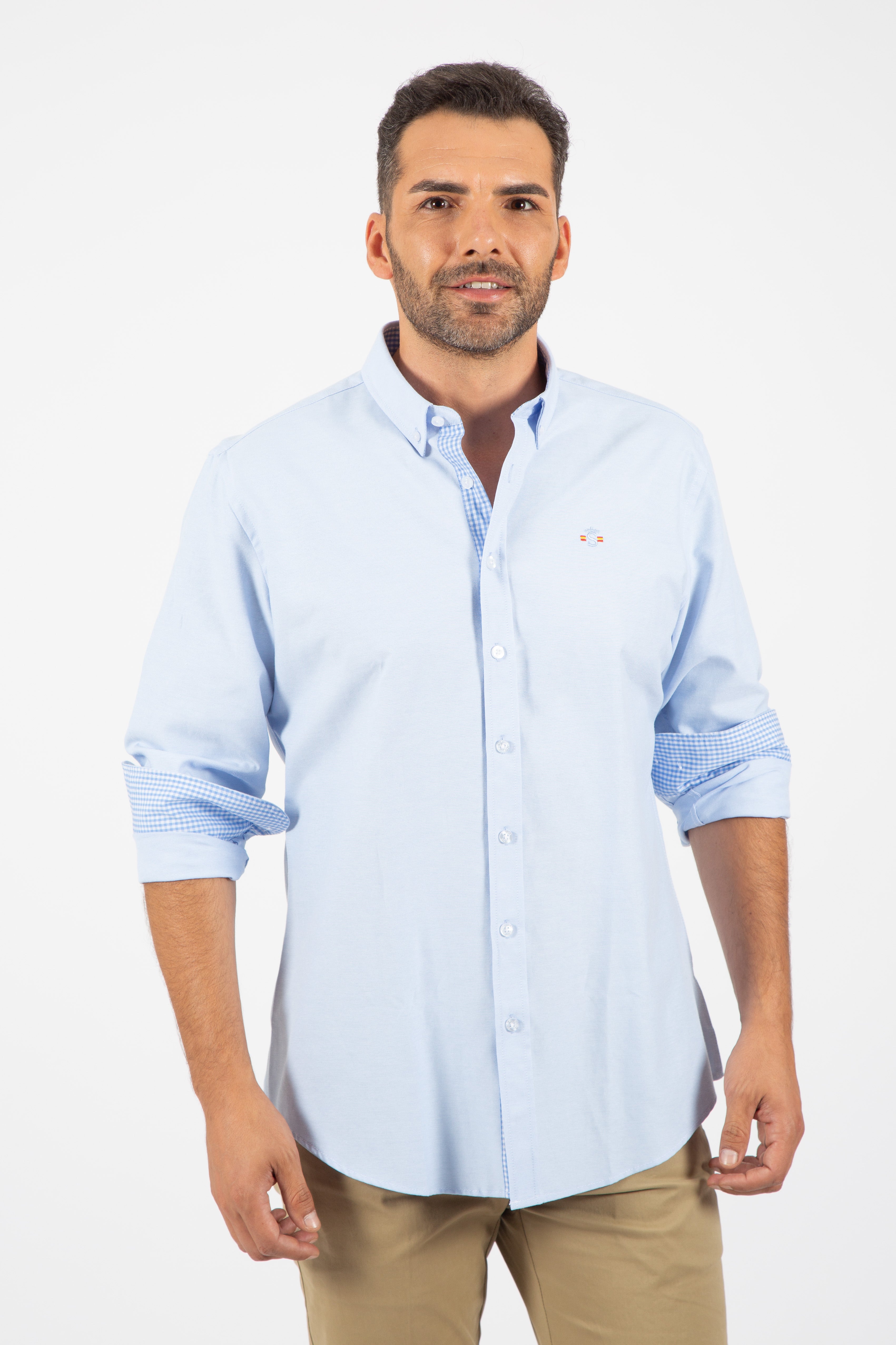 Camisa oxford Celeste