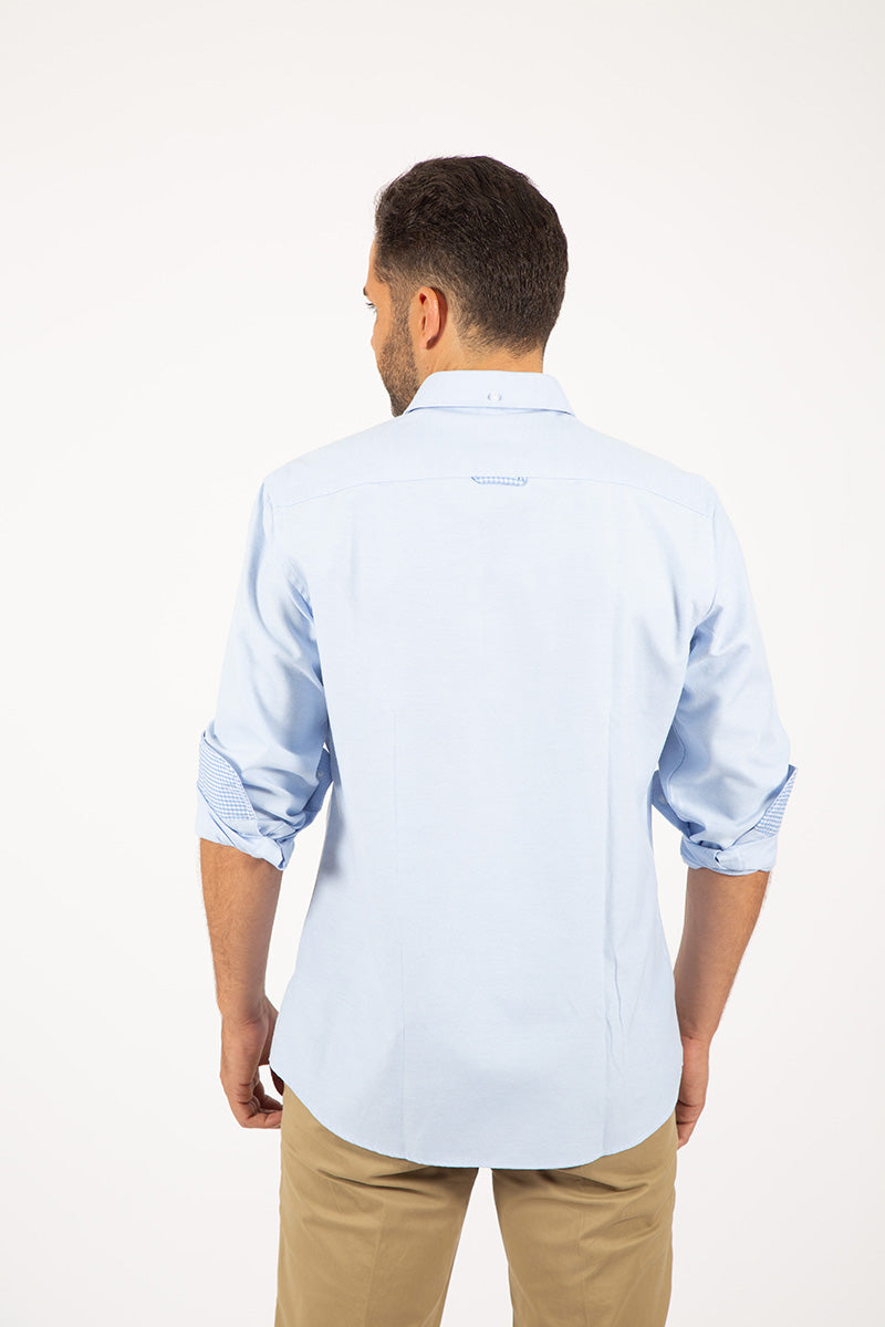 Camisa oxford Celeste