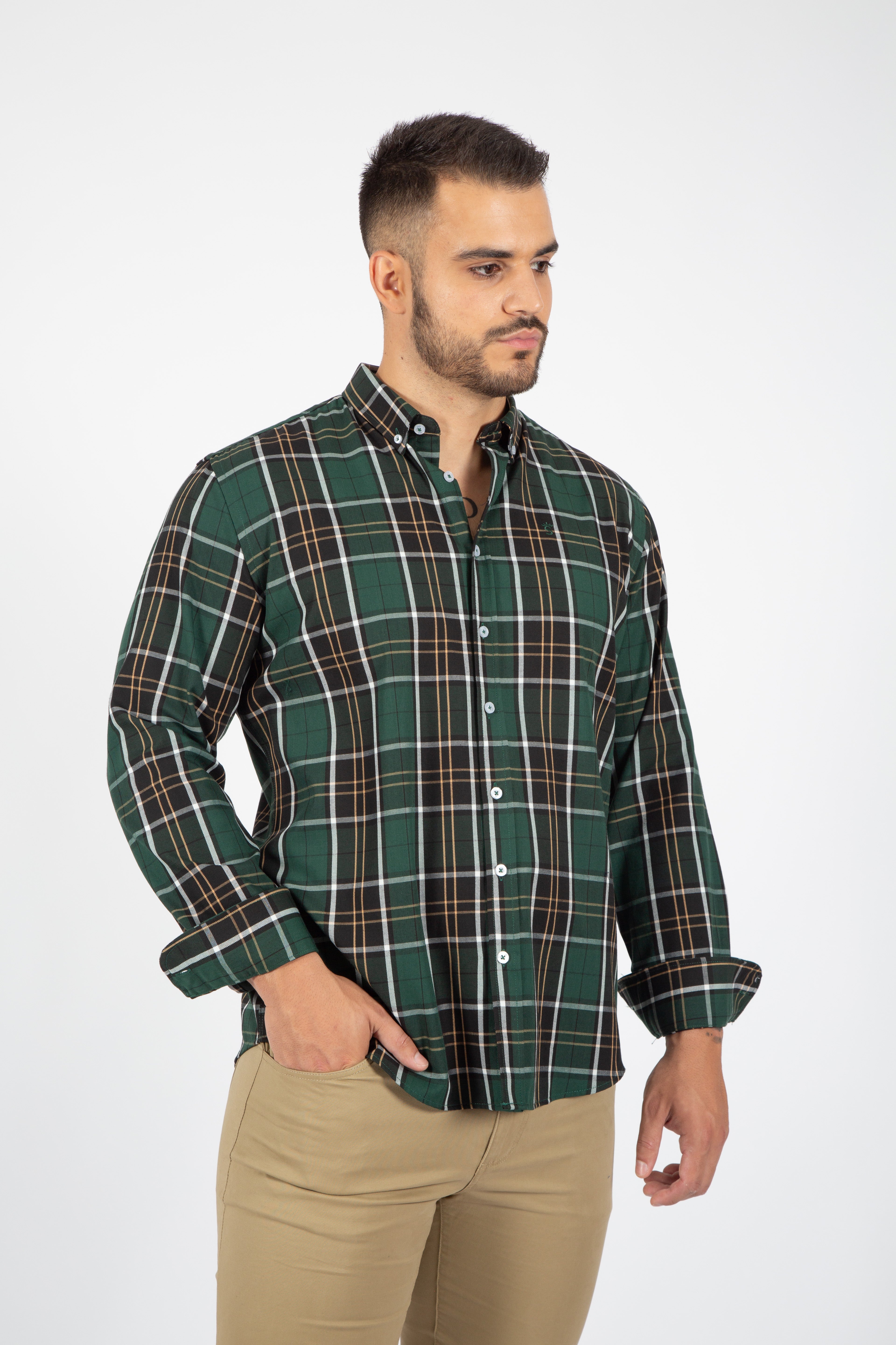 Green Brown Shirt