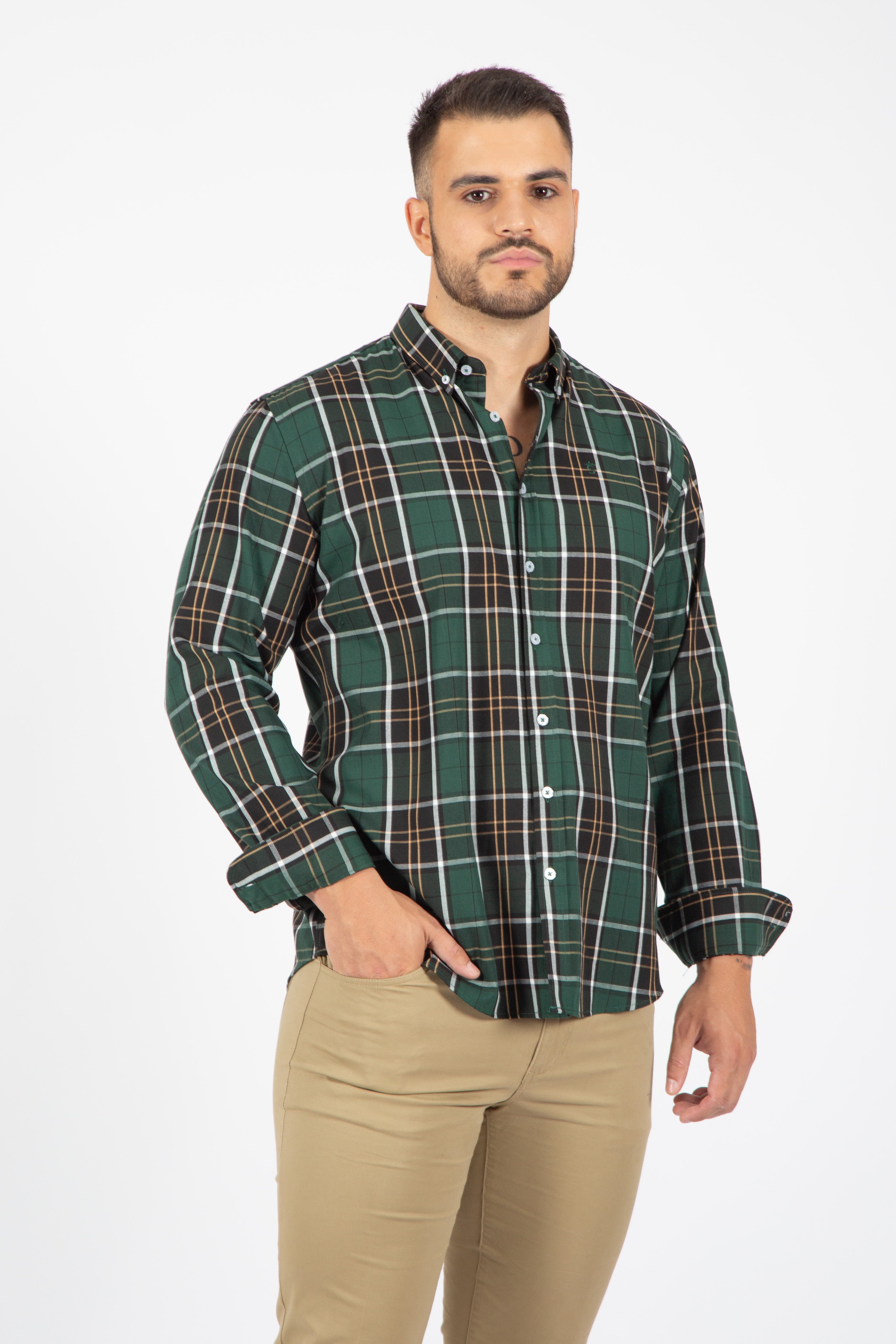 Green Brown Shirt