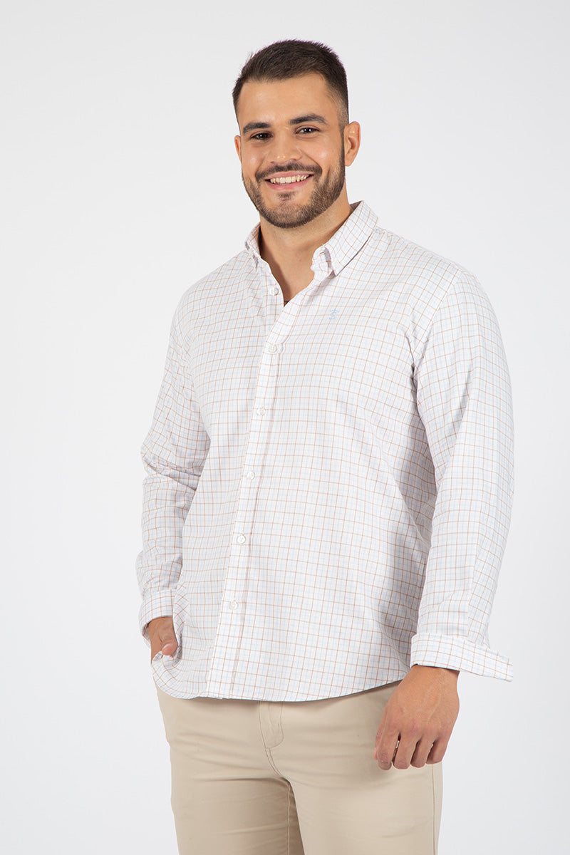 Camisa cuadros Celeste