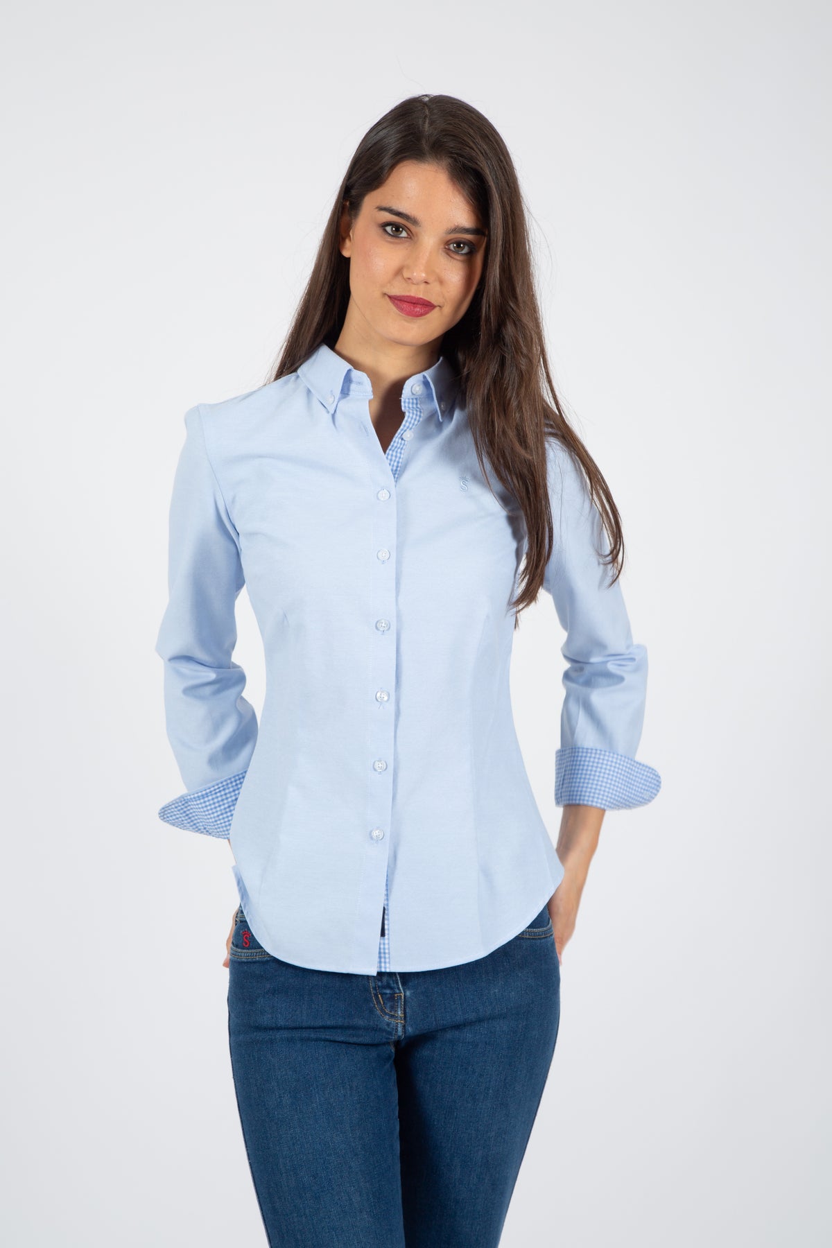 Camisa classic celeste