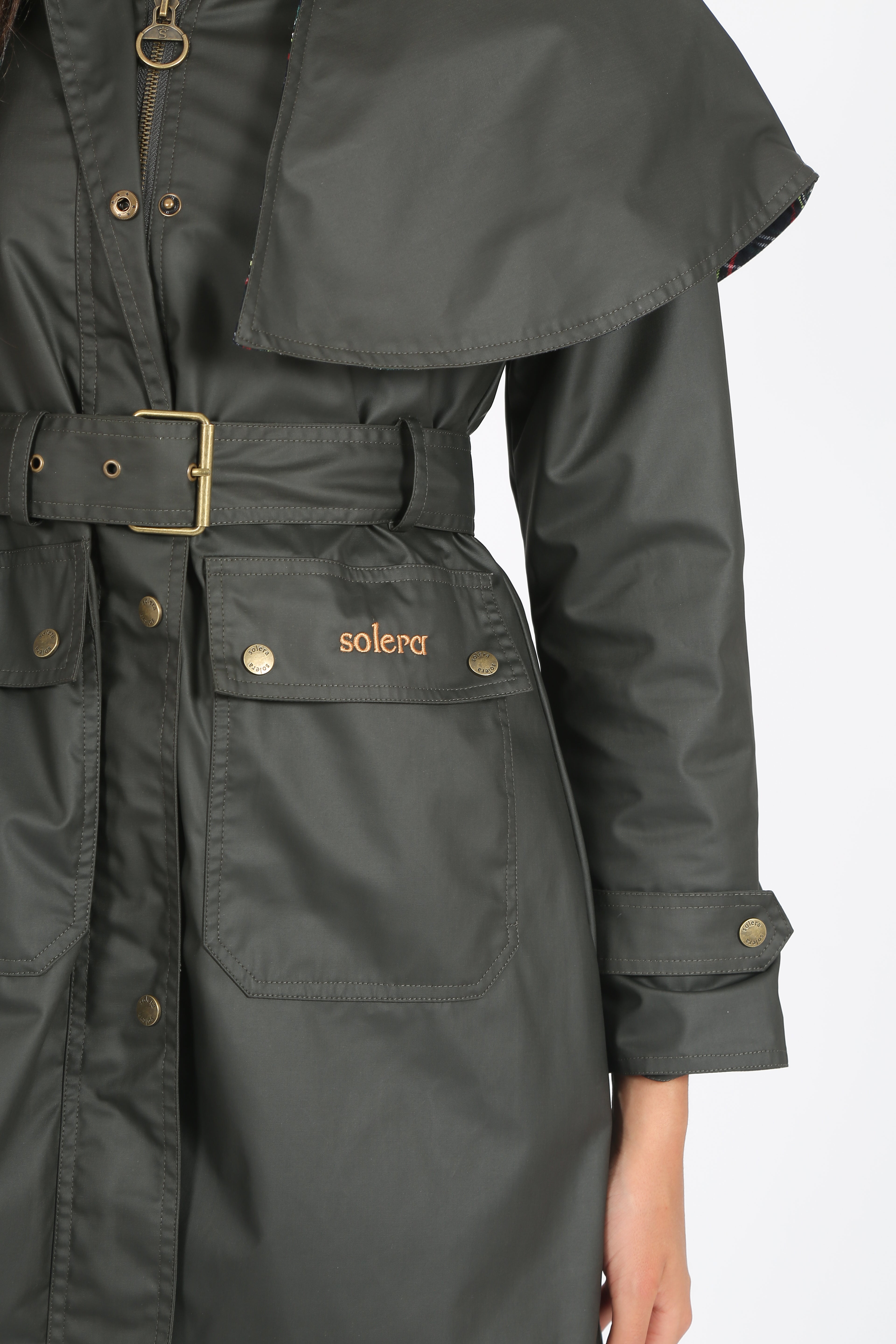 Parka Tipo Encerada Capa Kaki