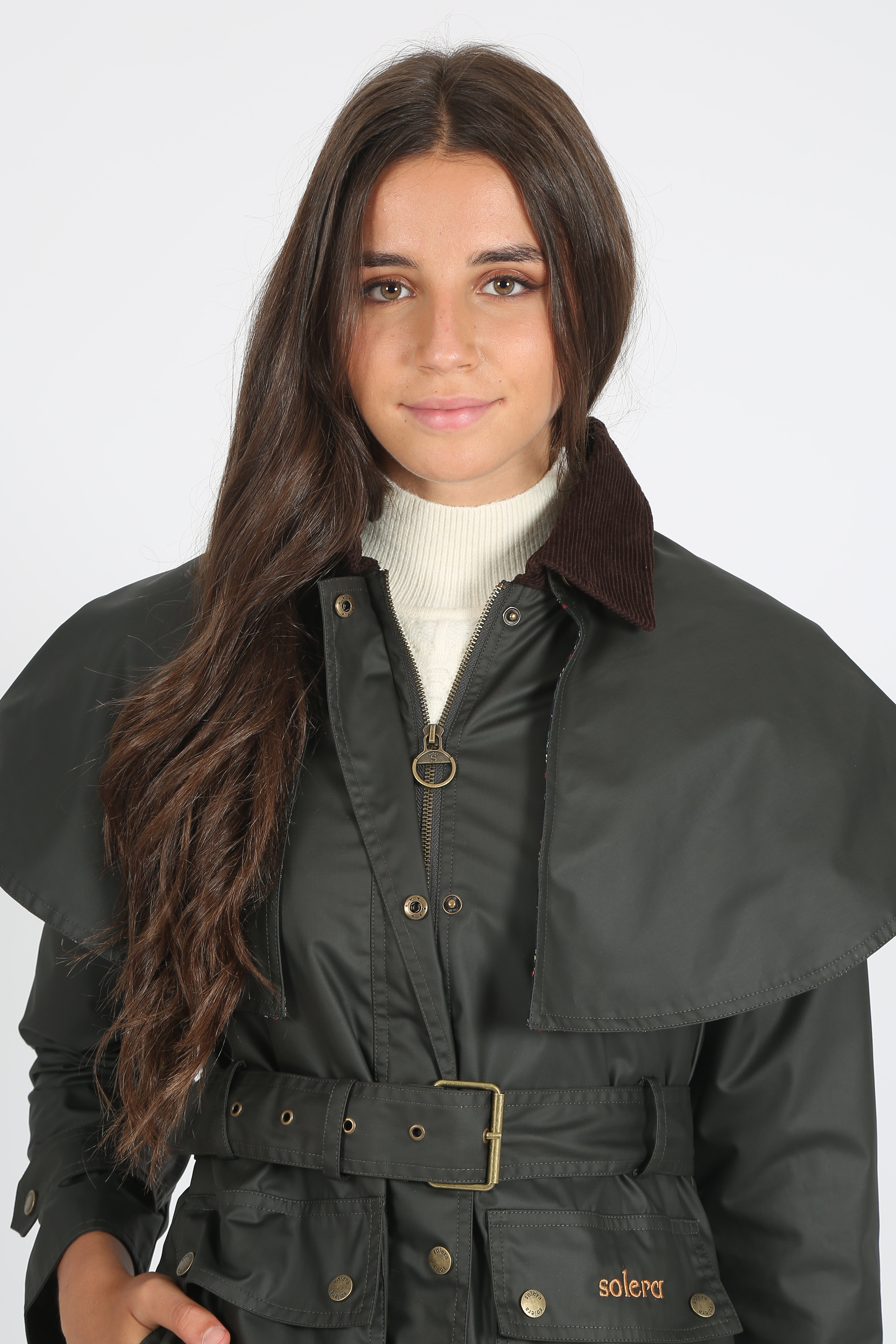 Parka Tipo Encerada Capa Kaki