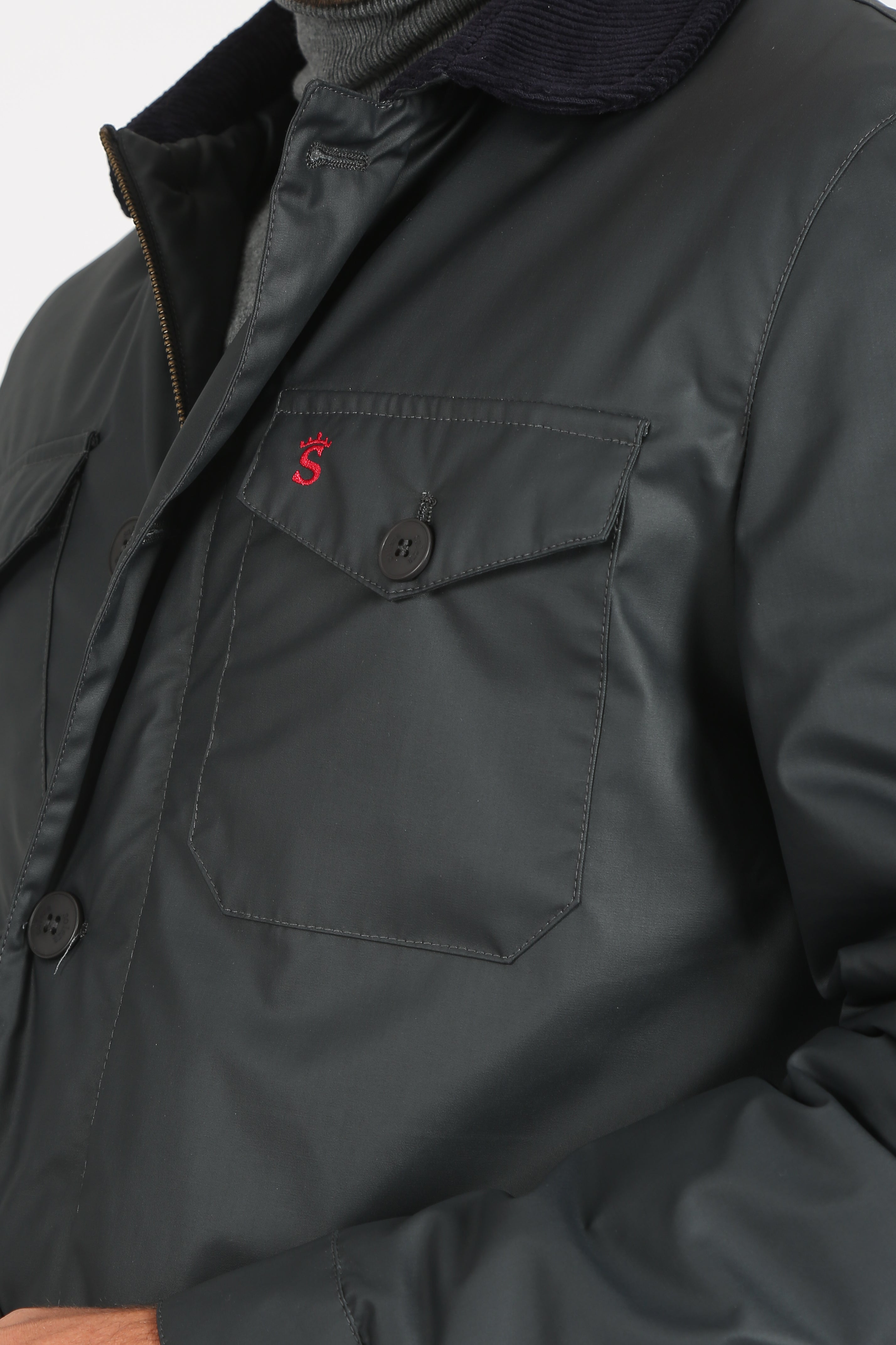 Parka Tipo Encerada Marino