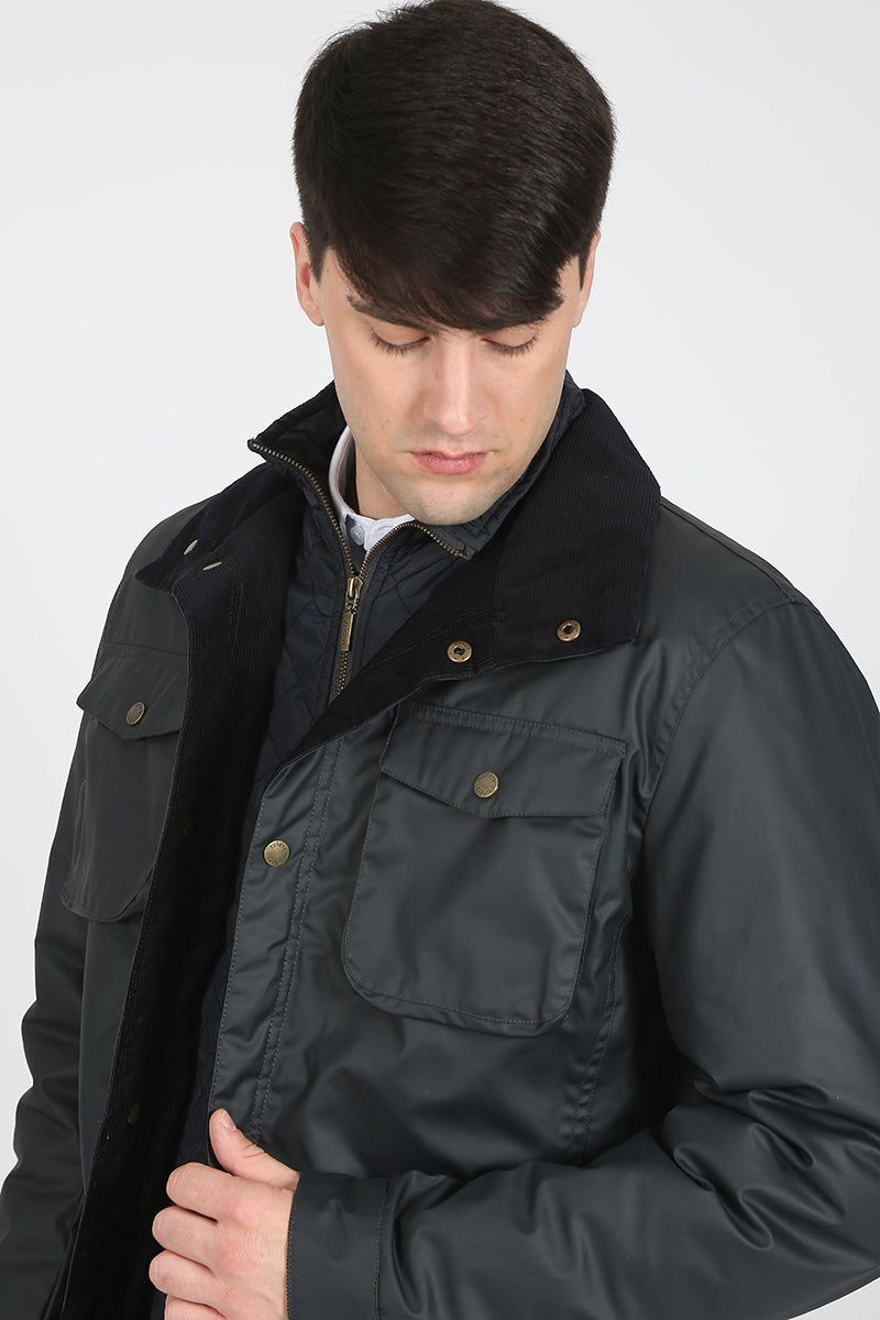 Parka Hunter Tipo Encerada Marino