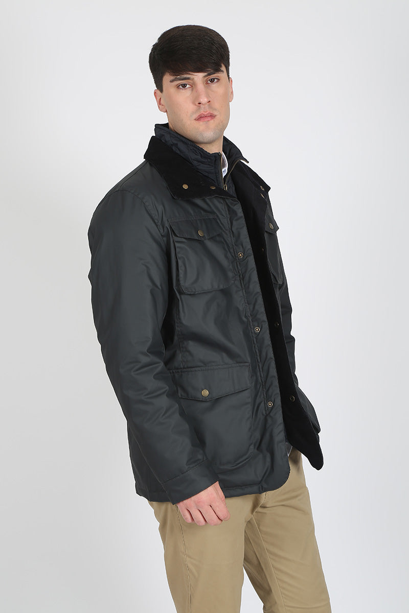 Parka Hunter Tipo Encerada Marino