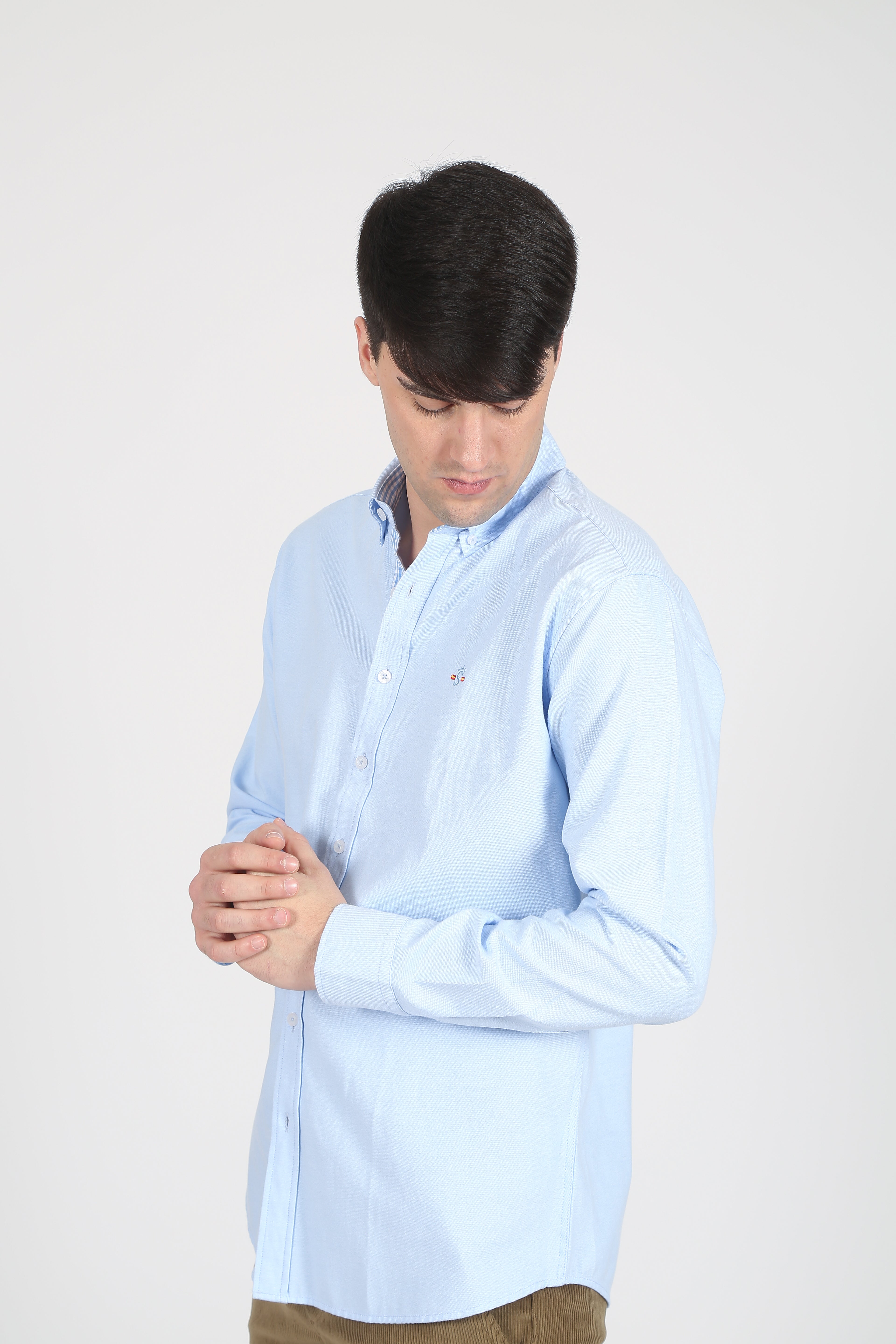 Camisa oxford celeste