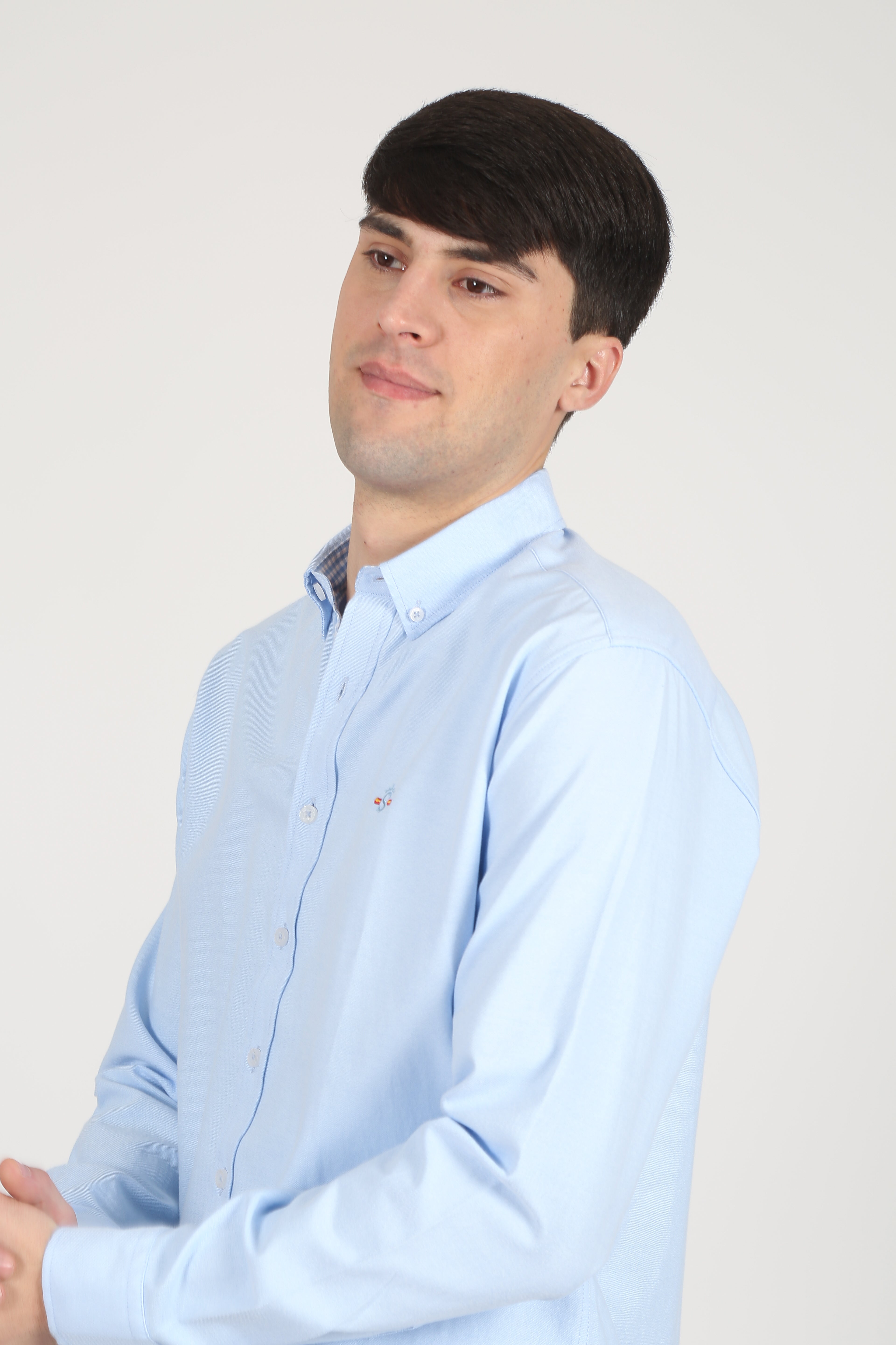 Camisa oxford celeste