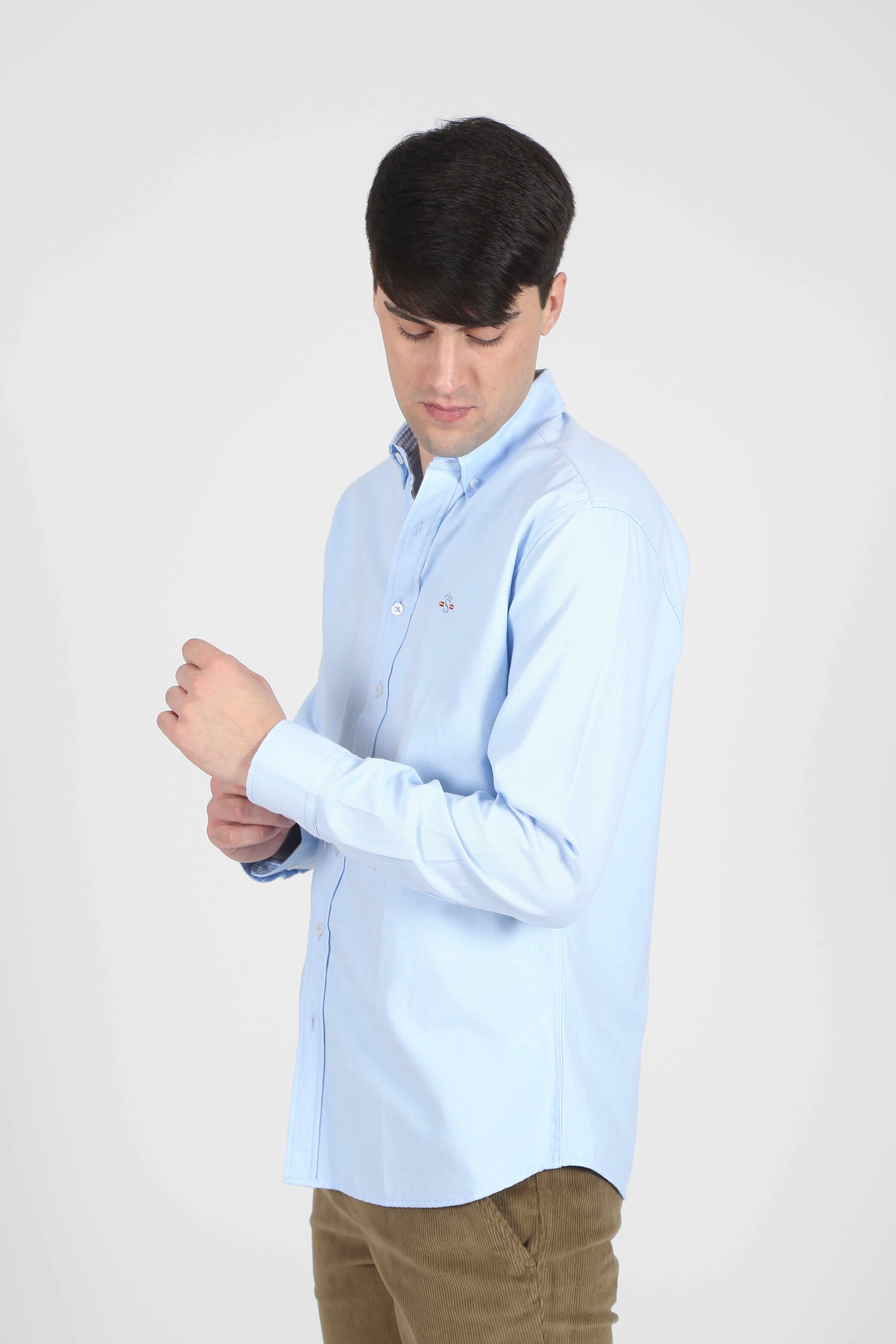 Camisa oxford celeste