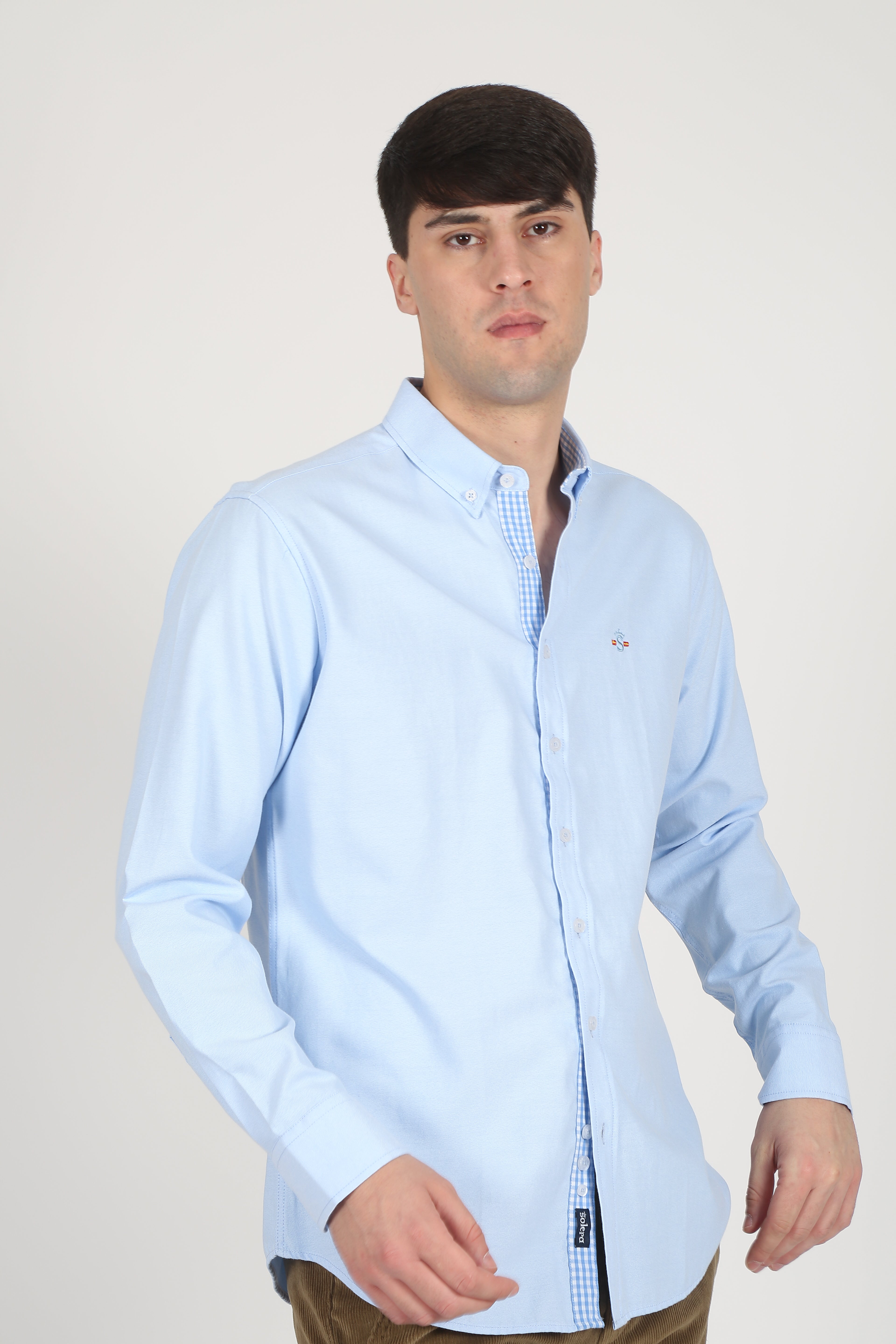 Camisa oxford celeste