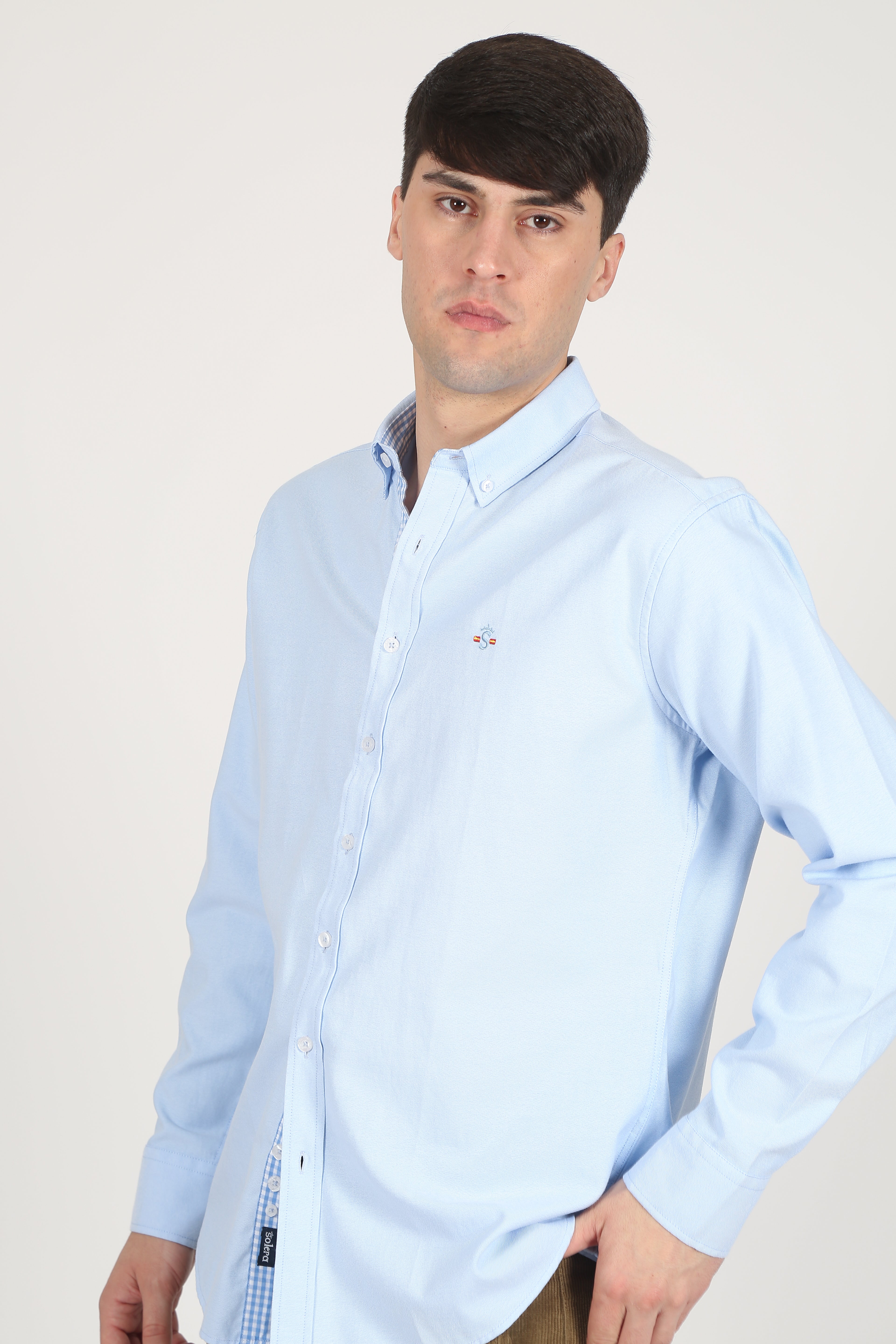 Camisa oxford celeste