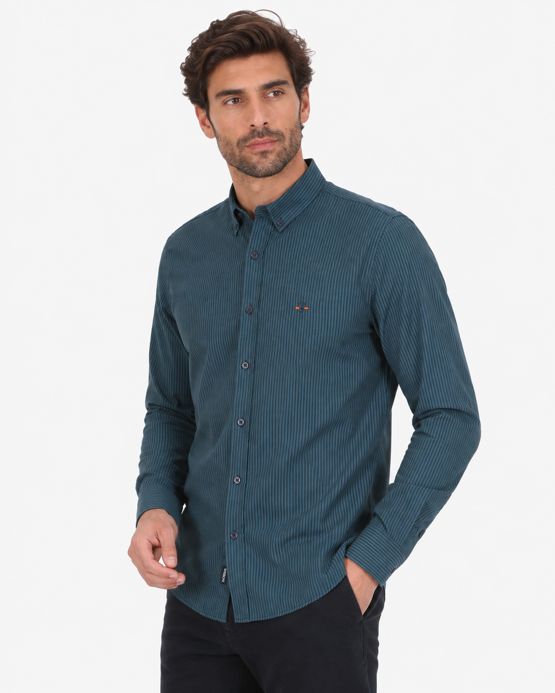 Camisa raya Azul