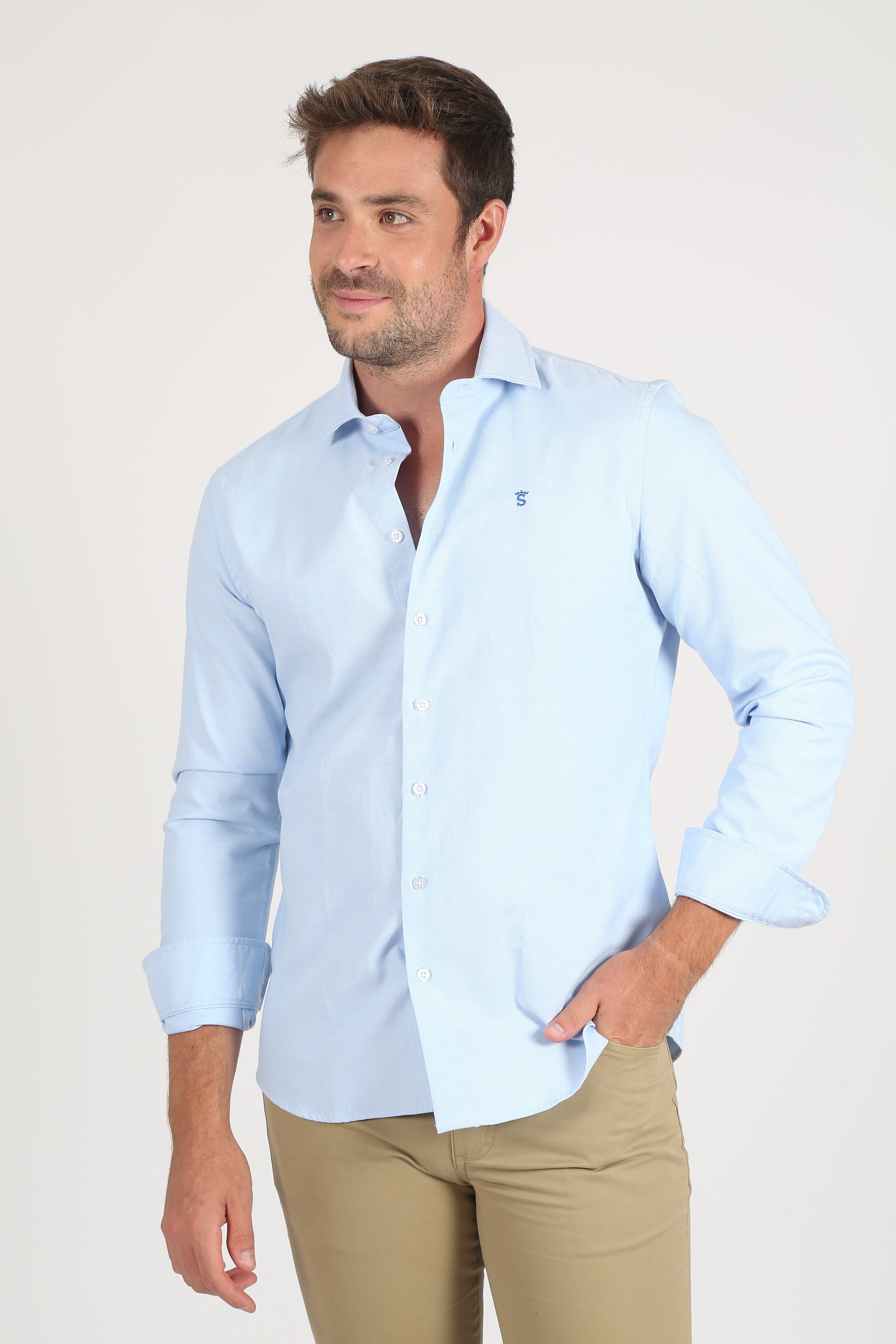 Camisa vestir celeste