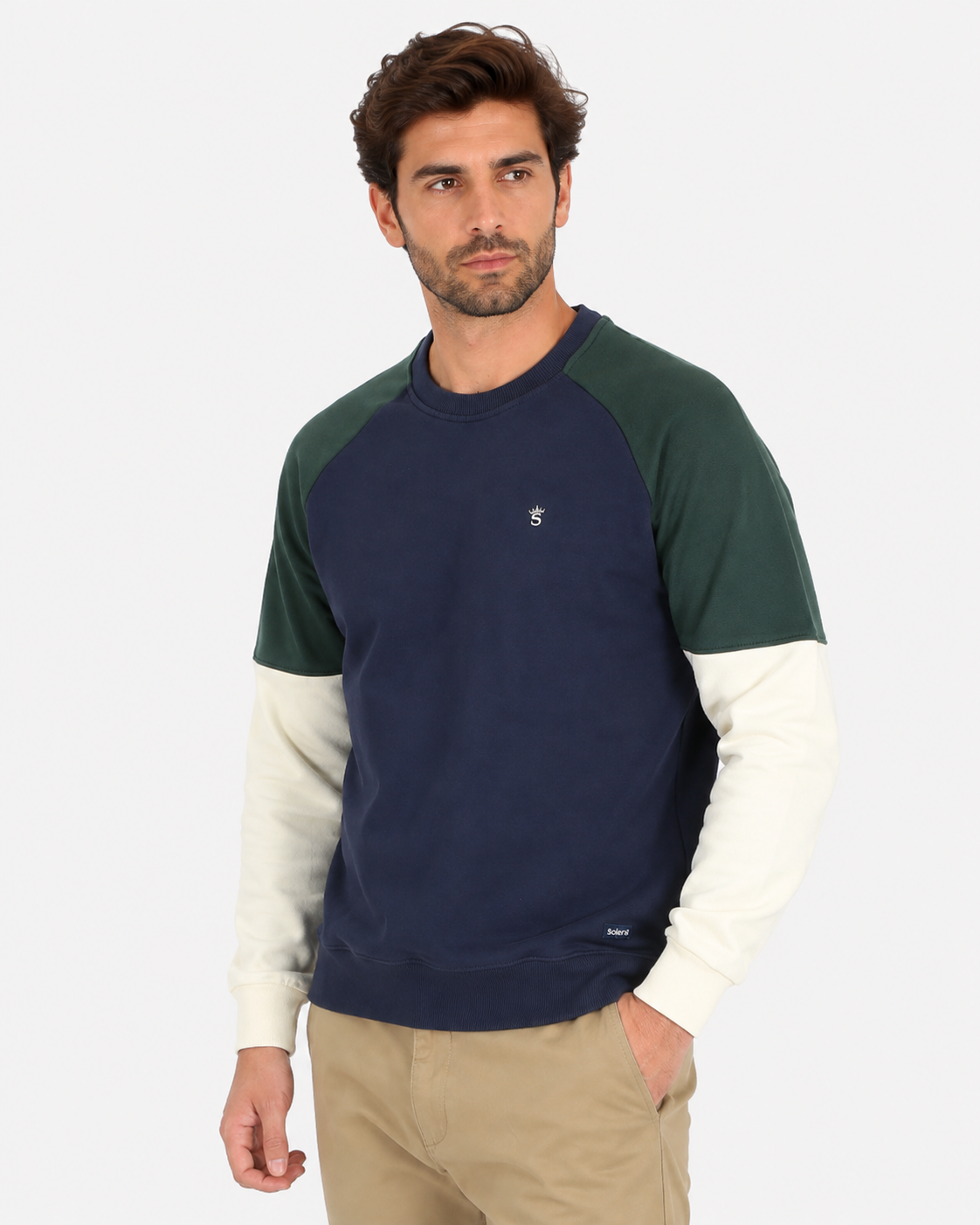 Sudadera Tricolor Marino