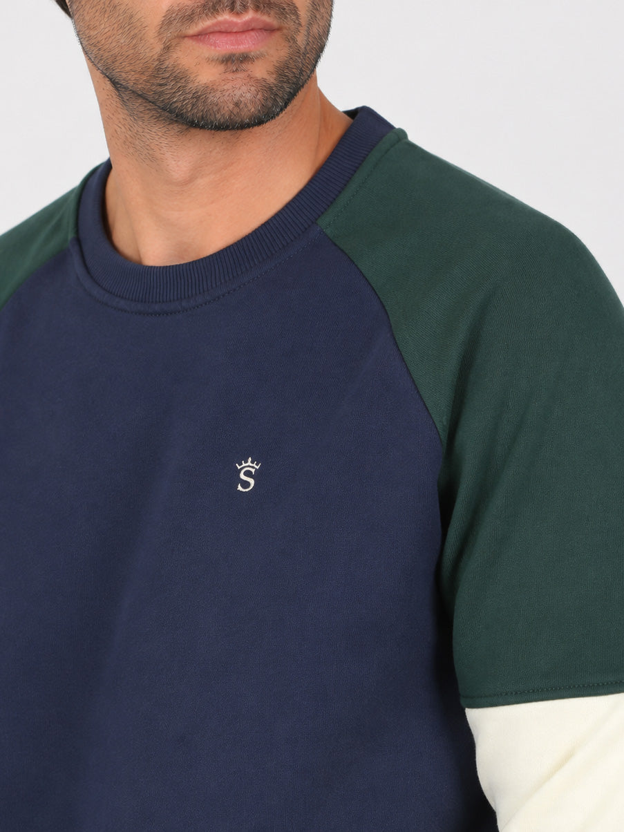 Sudadera Tricolor Marino