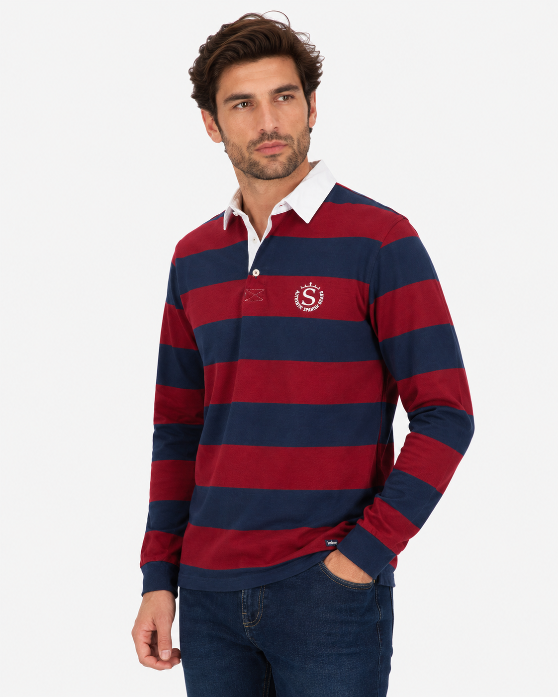 Polo Rayas Granate
