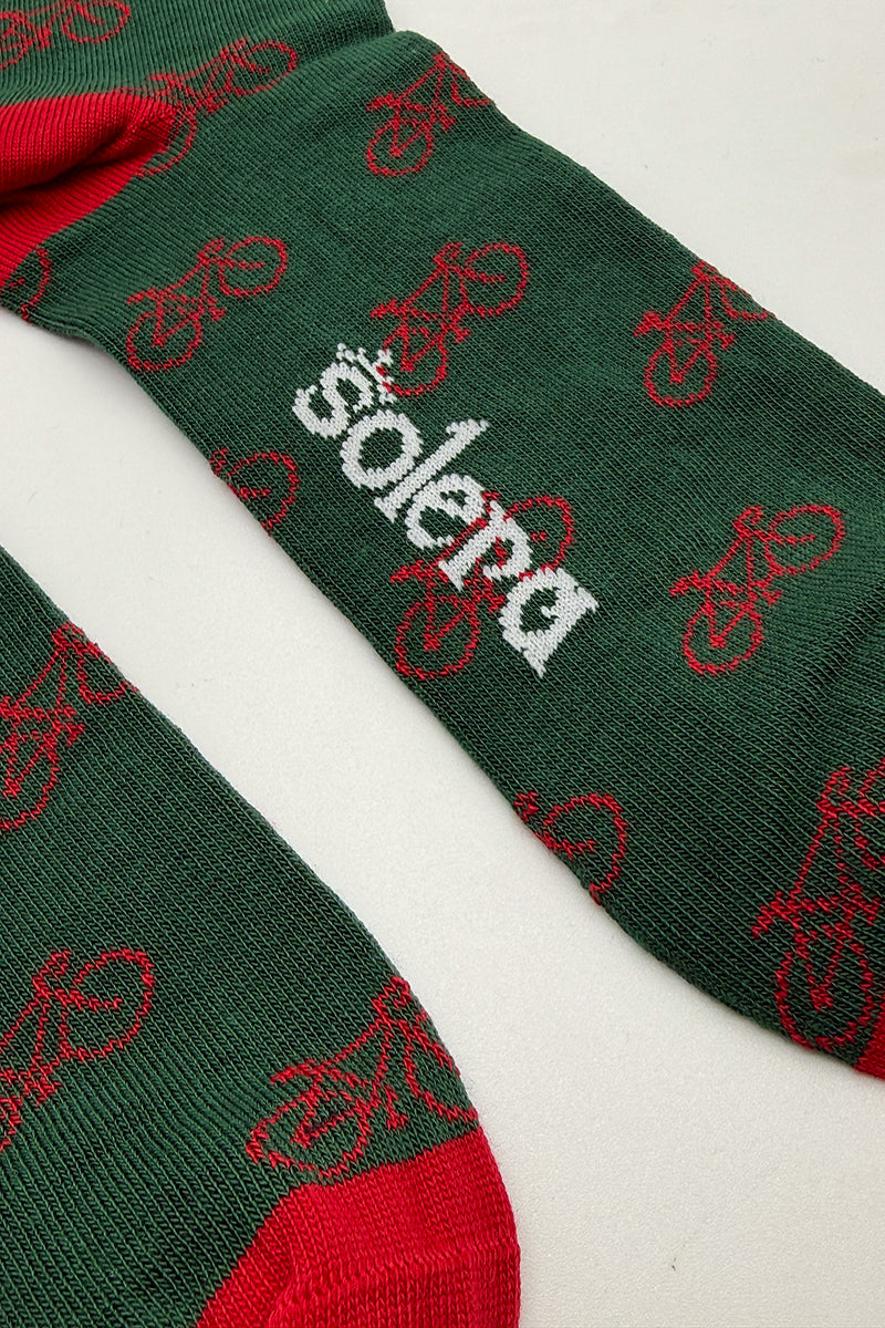 Calcetines Verde Bicicletas