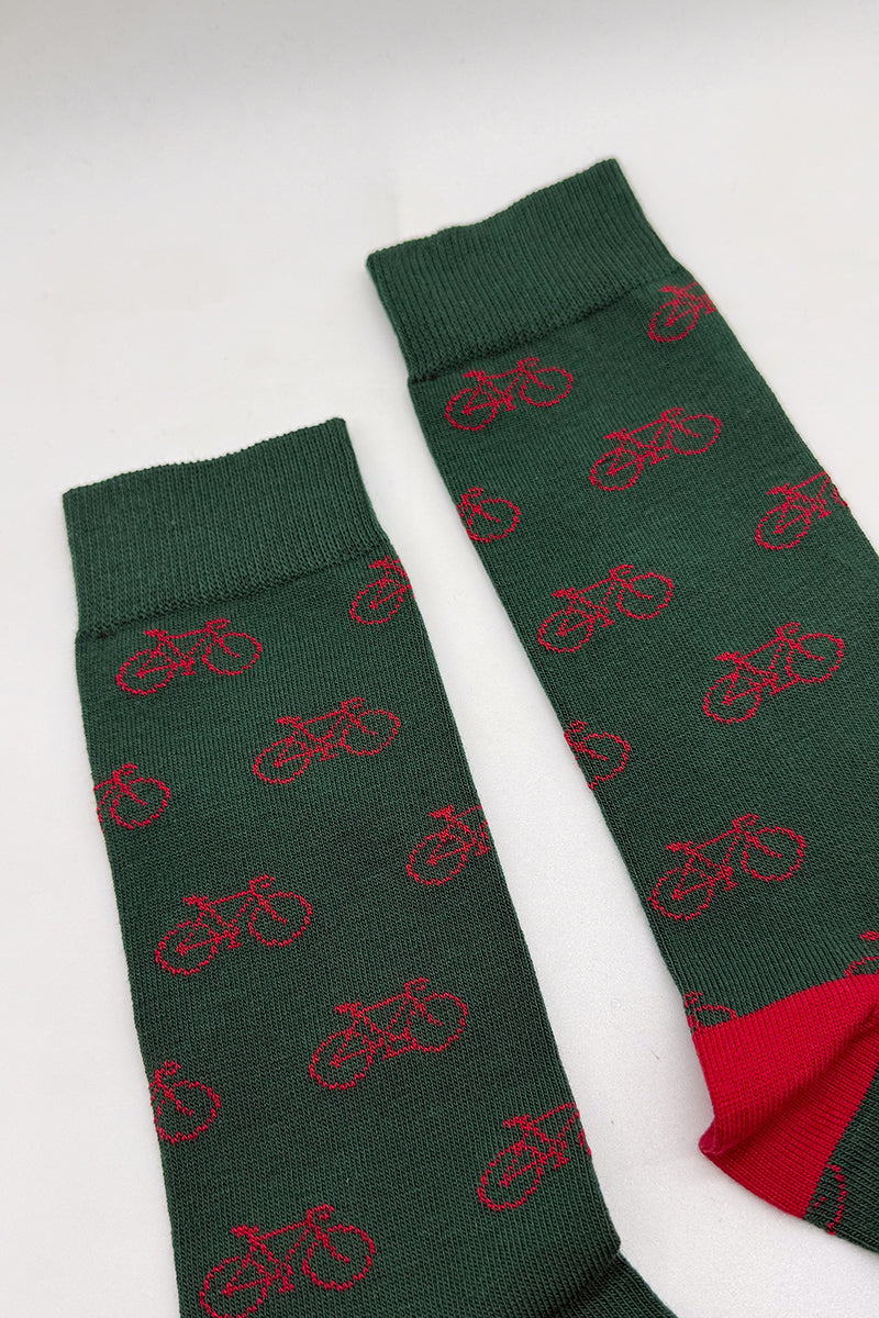 Calcetines Verde Bicicletas