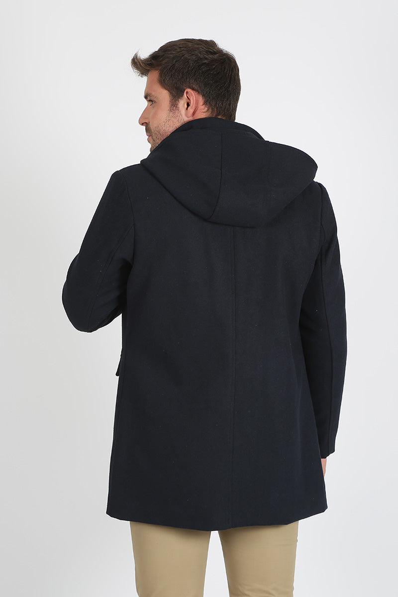 Navy cloth trench coat