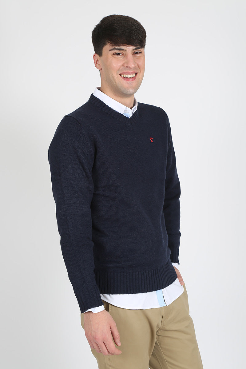 Jersey Marino Cuello Pico