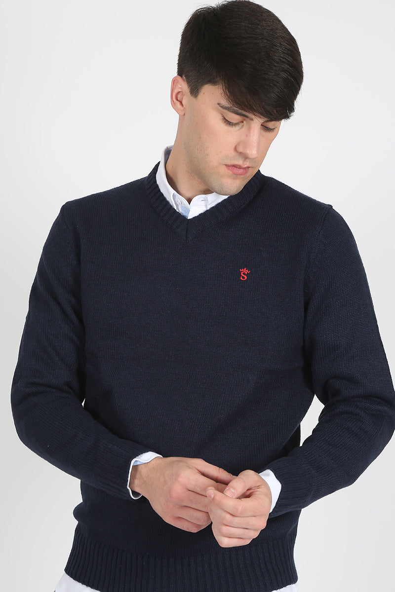 Jersey Marino Cuello Pico