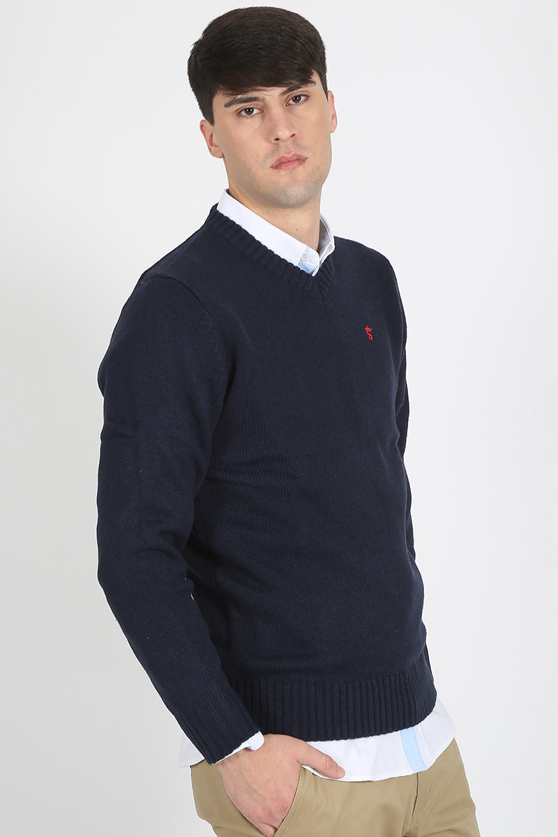 Jersey Marino Cuello Pico