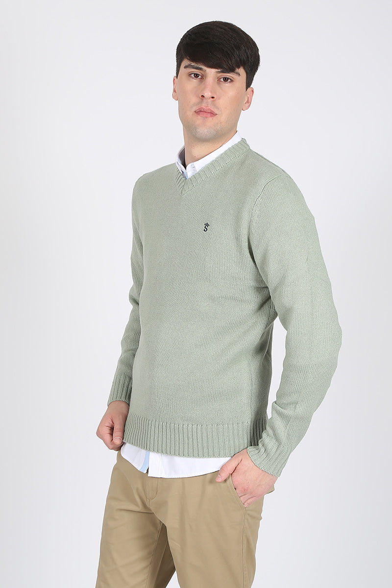 Jersey Verde Cuello Pico