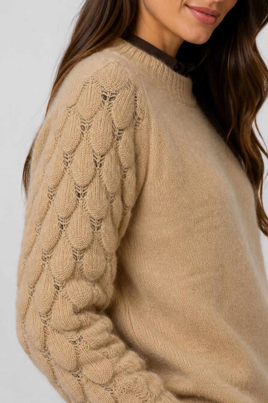 Jersey Manga Trenzada Camel