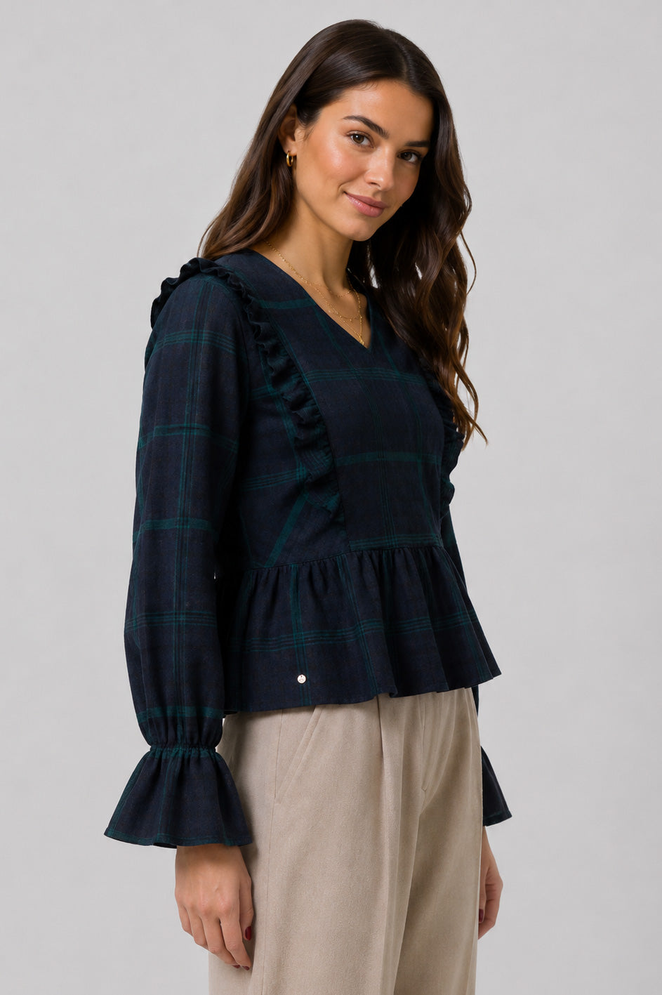 Blusa Cuadro Marino