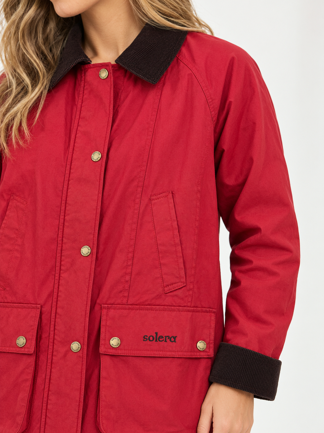 Parka Tipo Encerada Roja
