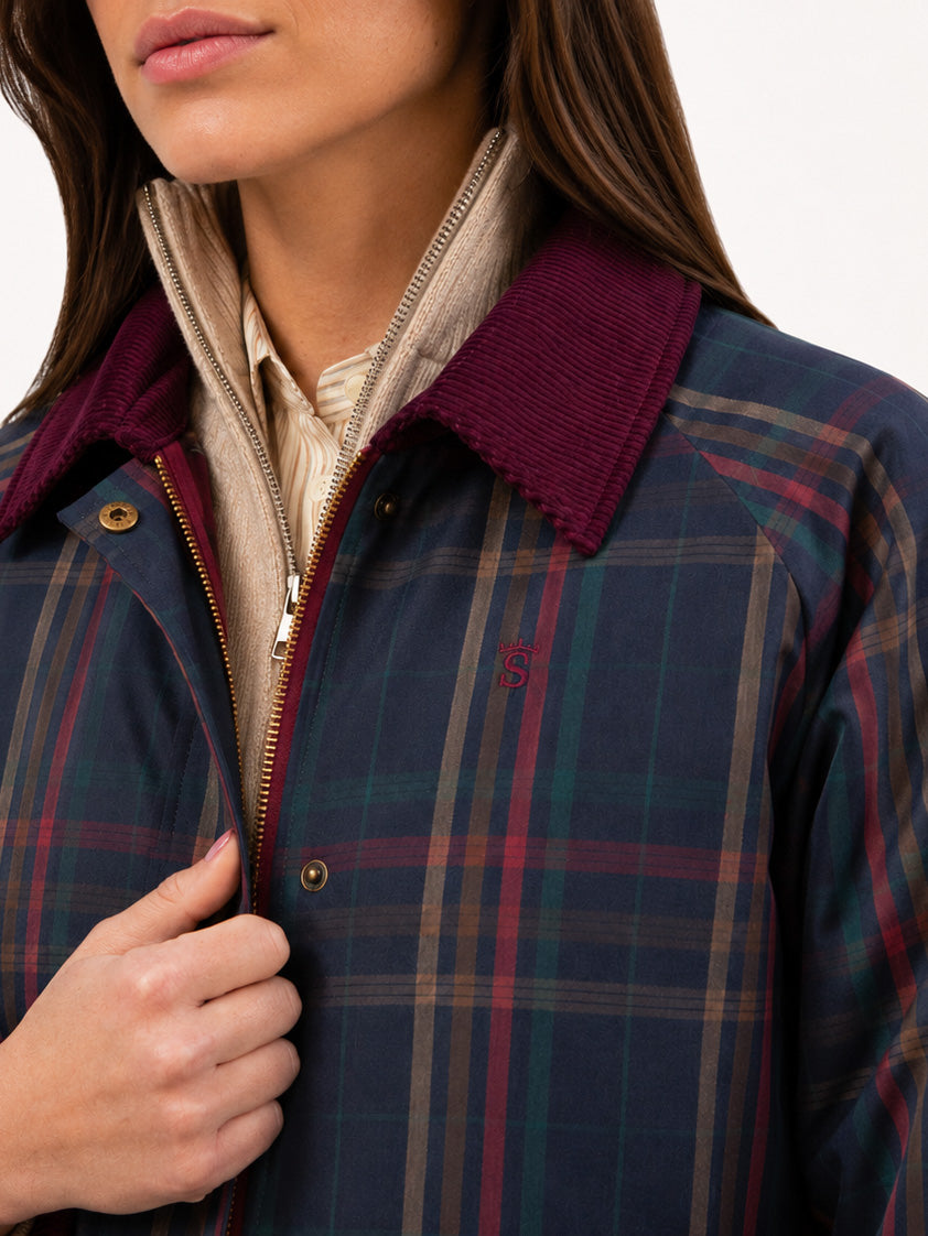 Parka Cuadros Marino
