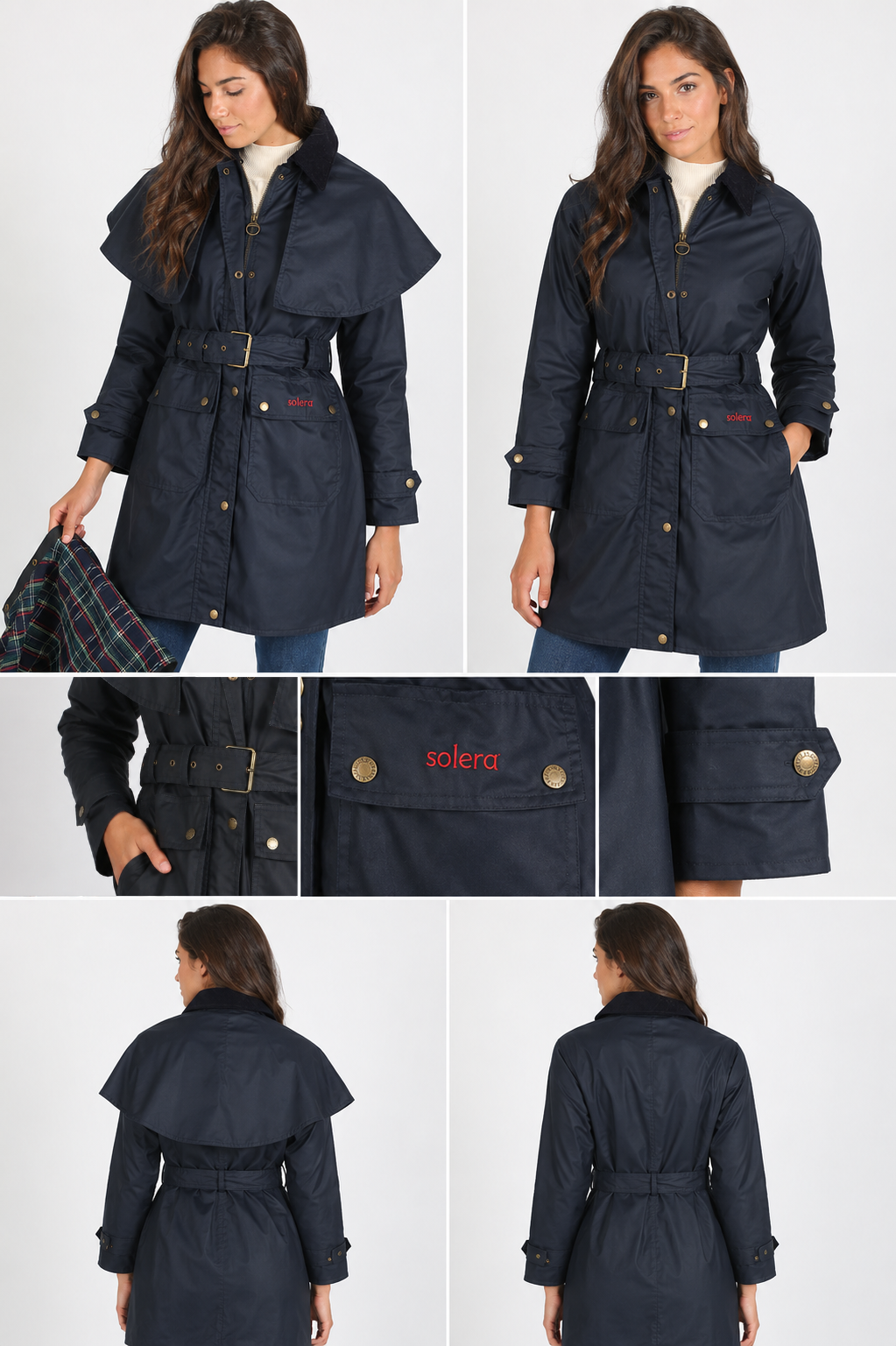 Parka Tipo Encerada Capa Marino