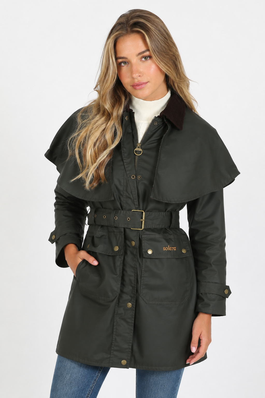 Parka Tipo Encerada Capa Kaki