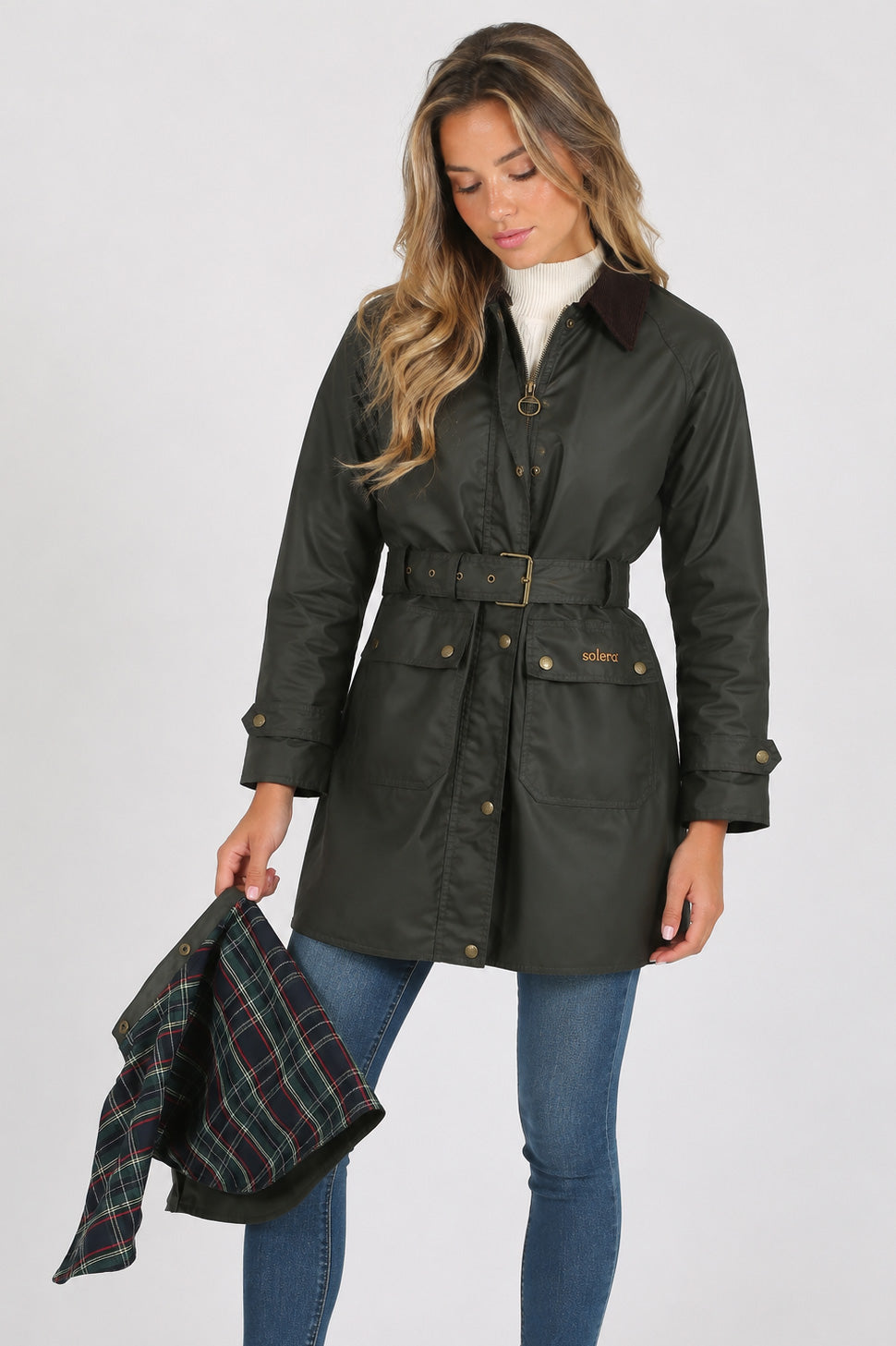 Parka Tipo Encerada Capa Kaki