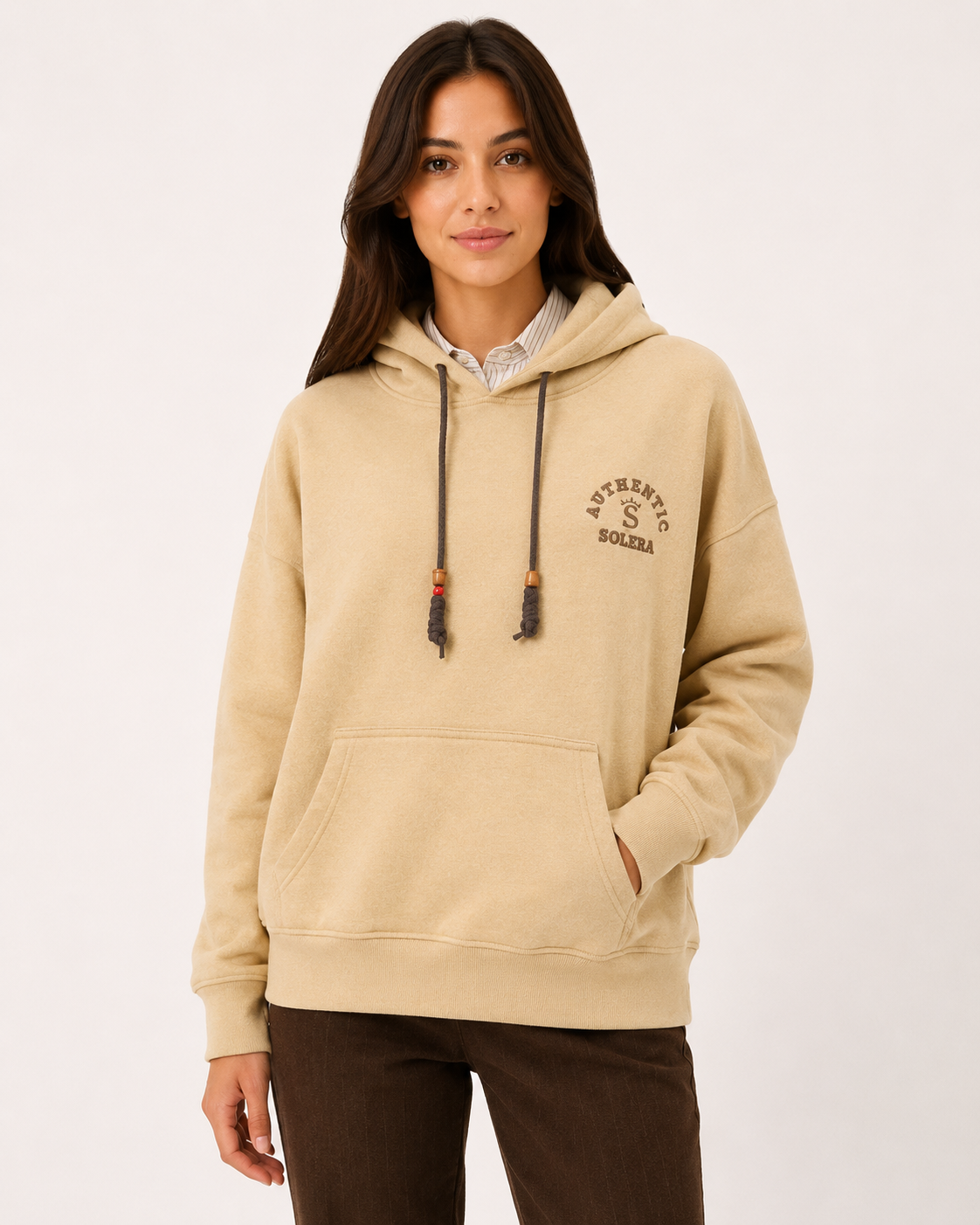 Sudadera Authentic Beige