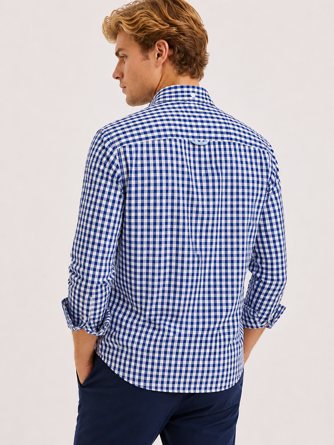 Camisa Cuadro Azul Bandera