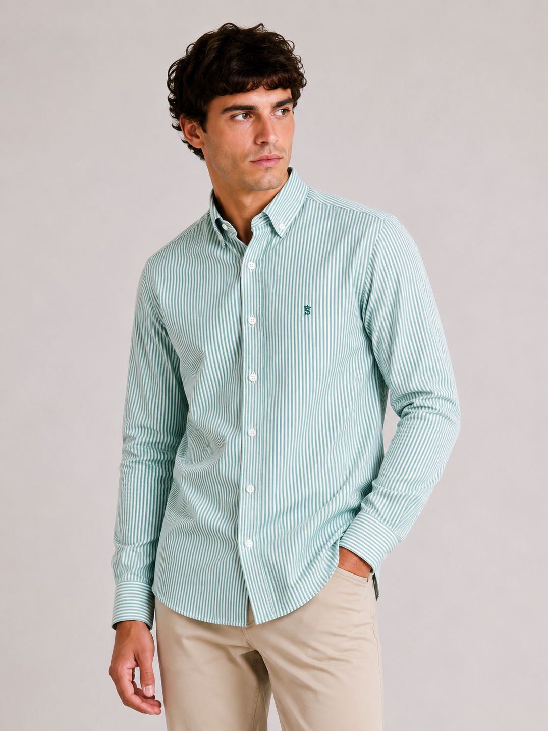 Camisa Rayas Verde