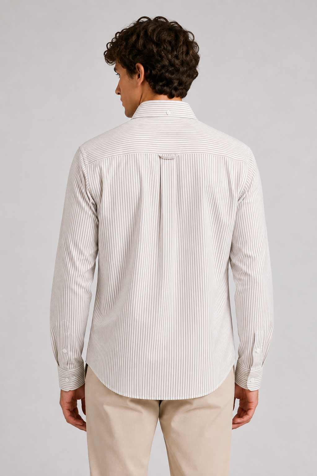 Camisa Rayas Beige