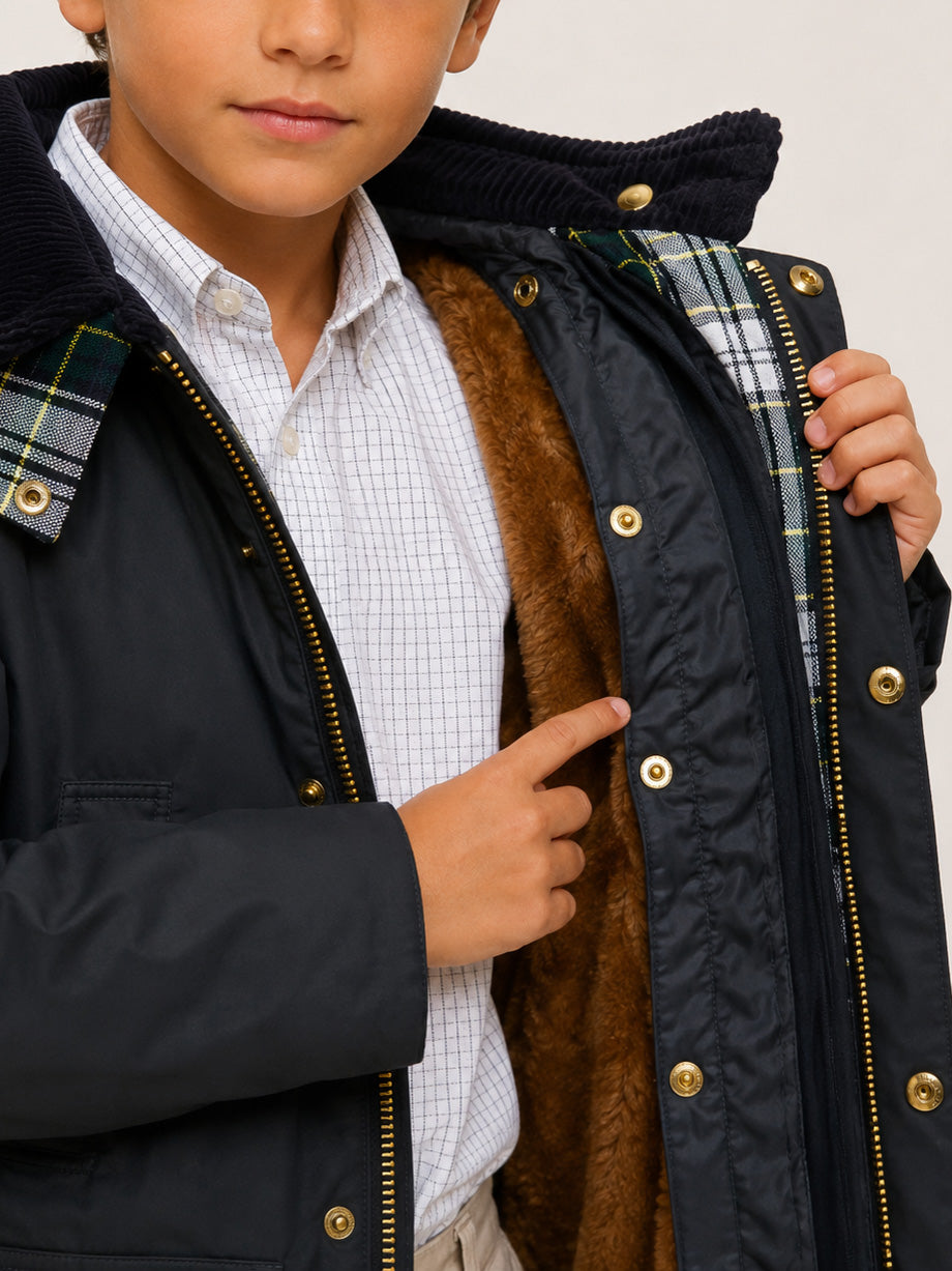 Parka encerada marino infantil