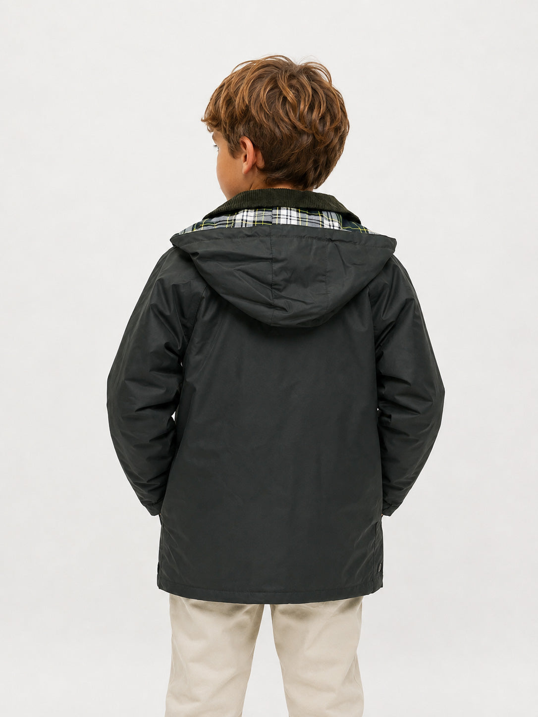 Parka encerada Kaki infantil
