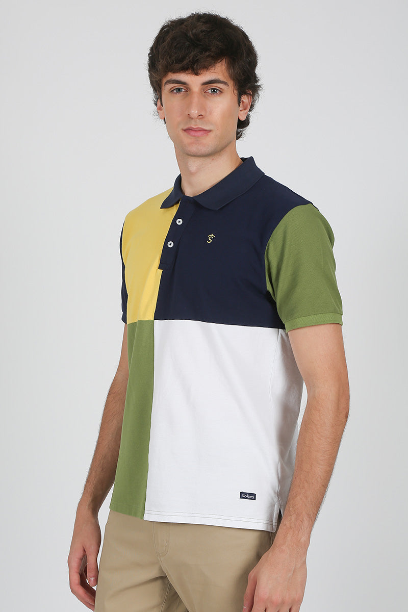 Polo arlequín Marino