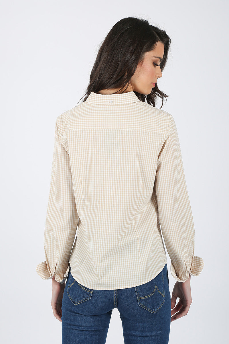 Camisa Xadrez Bege