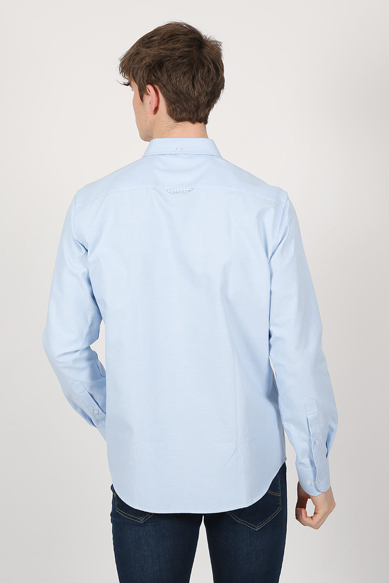 Camisa oxford Celeste