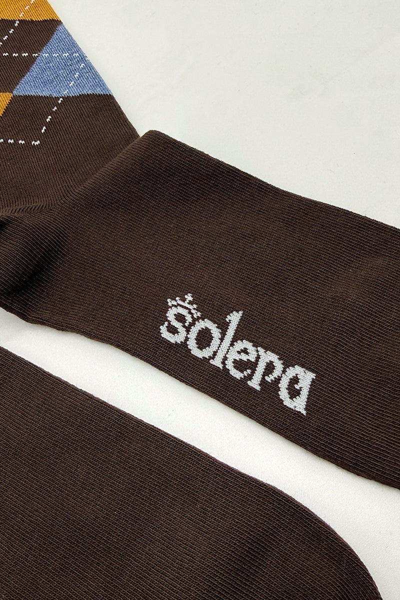 Calcetines Rombo Marron