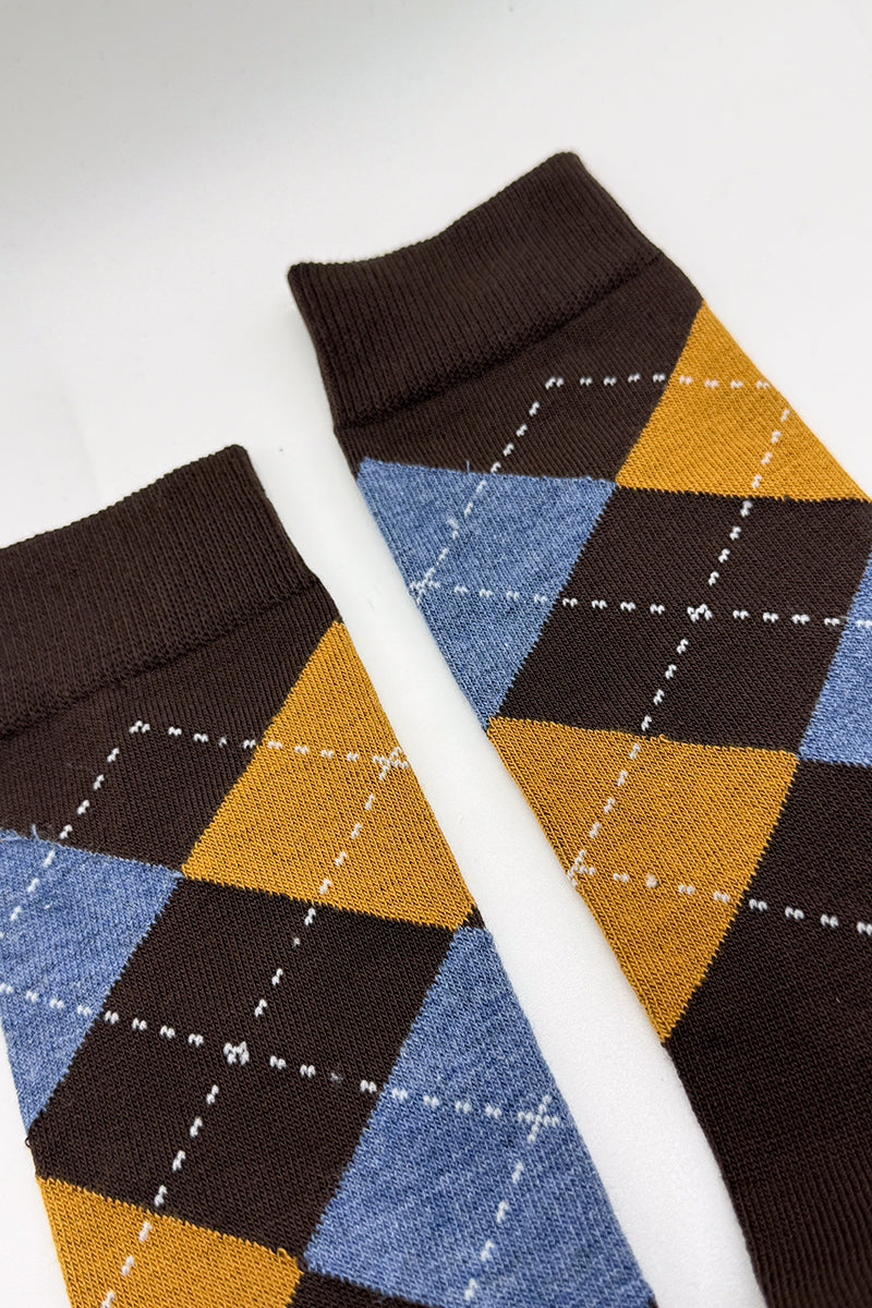 Calcetines Rombo Marron